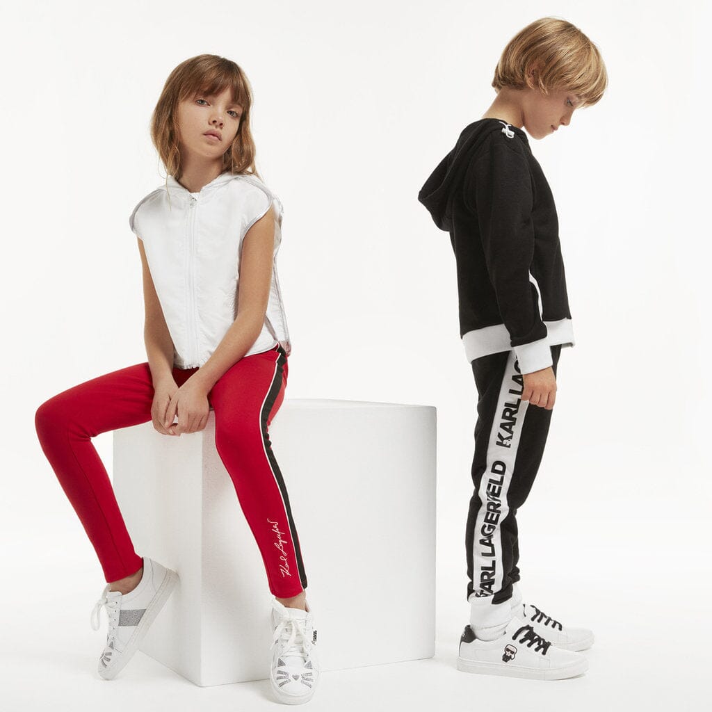 Karl Lagerfeld Kids Milano Leggings schwarz weiß Leggings Karl Lagerfeld 