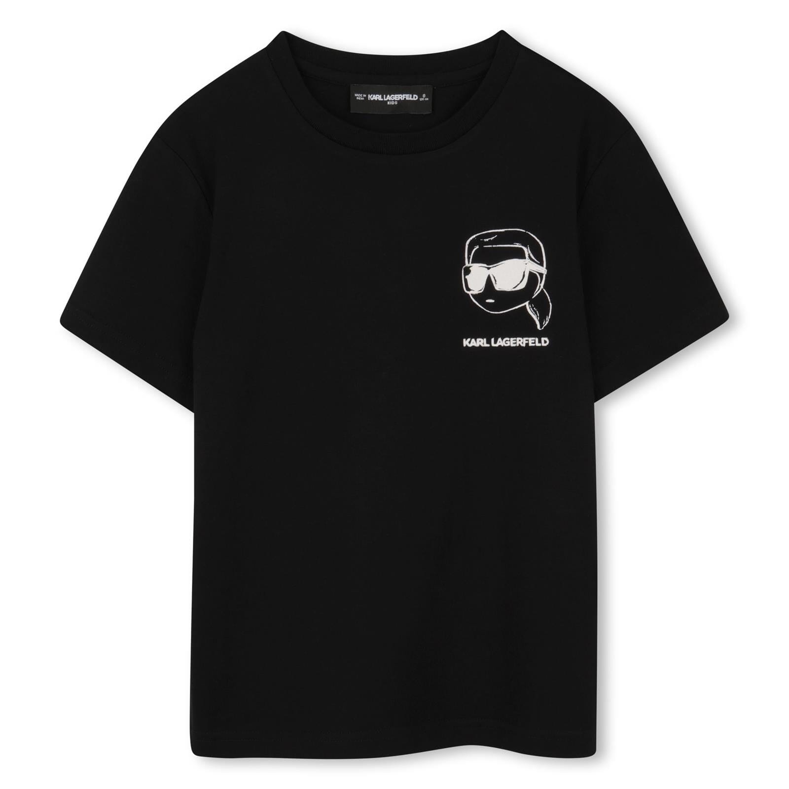KARL LAGERFELD KIDS T-Shirt mit Rückenprint NEW IKONS in Schwarz T-Shirt Karl Lagerfeld 8 Jahre (122-128) 