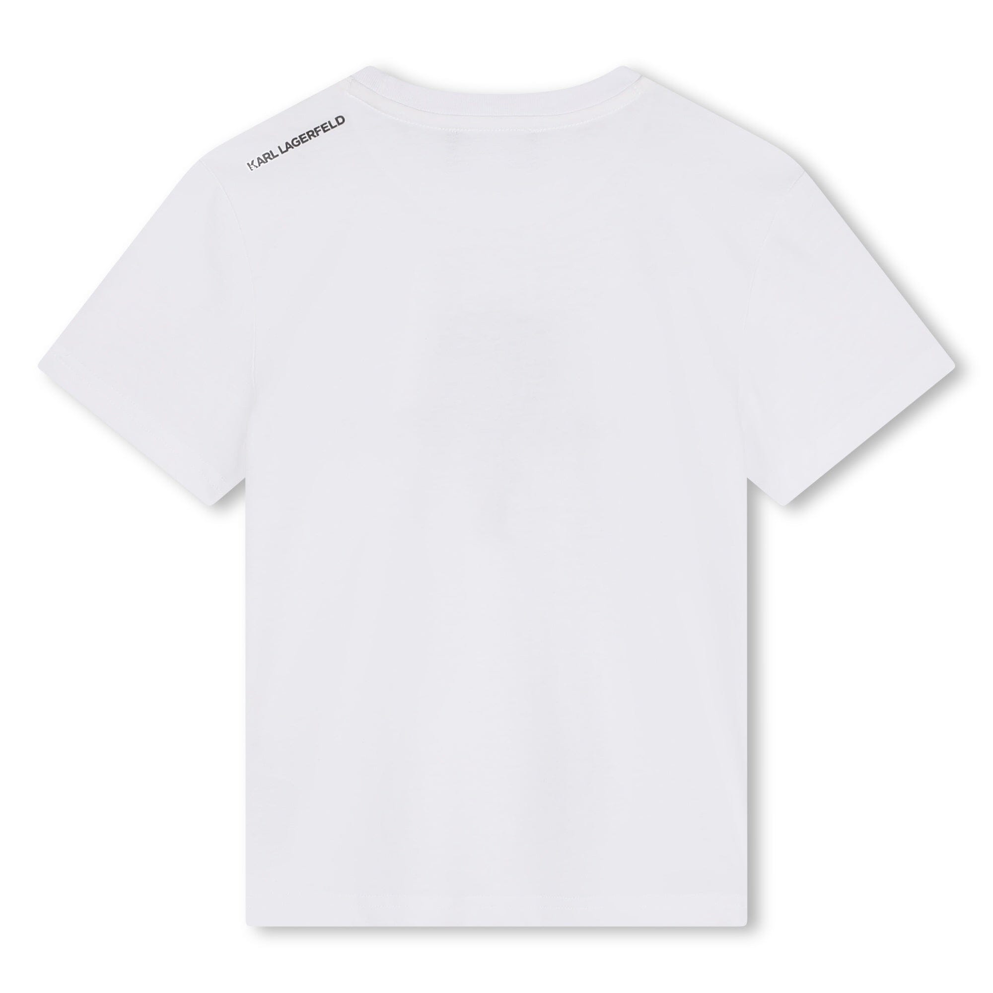 KARL LAGERFELD KIDS weiß iconic Print Logo Runhals T-Shirt Karl Lagerfeld 