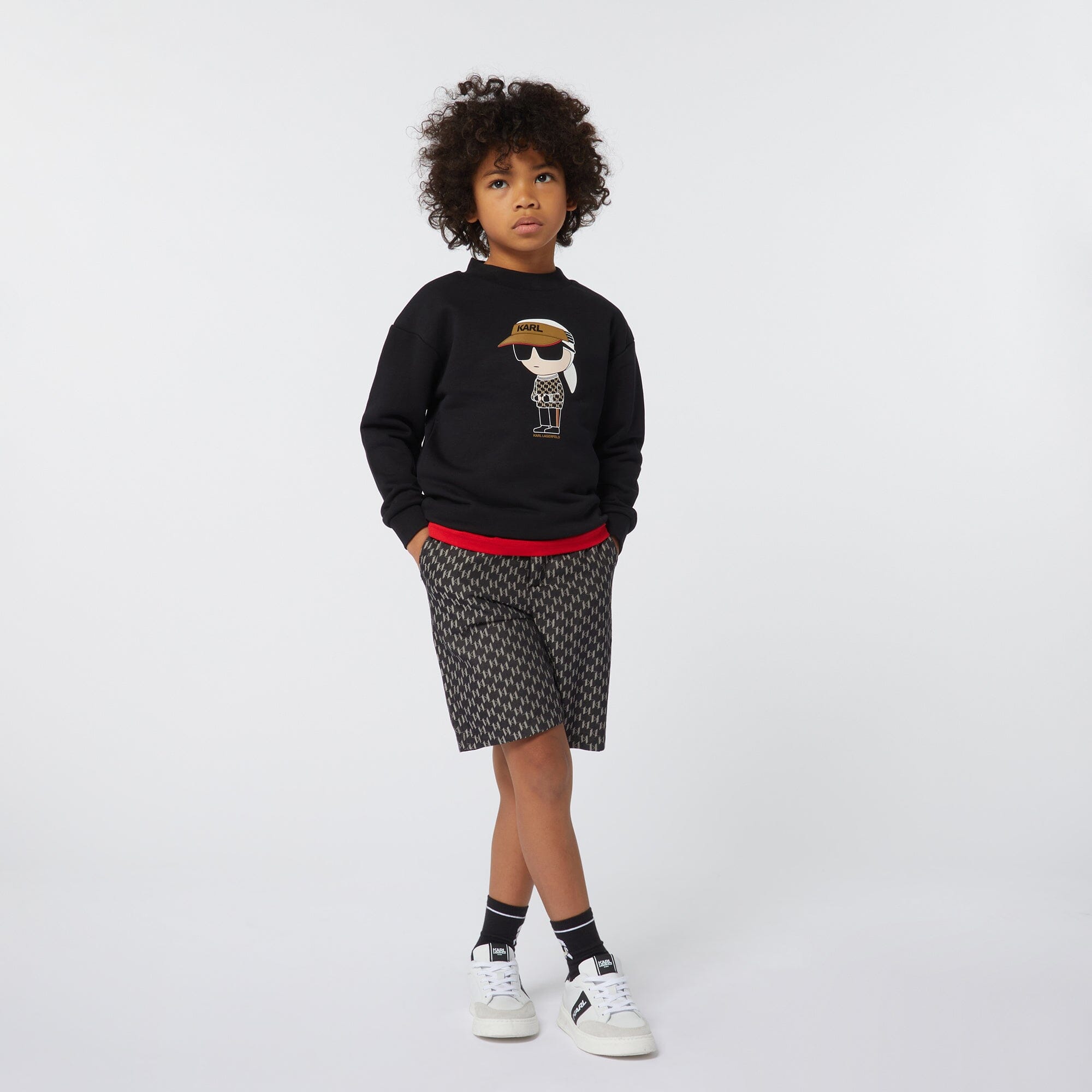 KARL LAGERFELD KIDS Sweatshirt schwarz Karl ikonik Print Sweatshirt Karl Lagerfeld 
