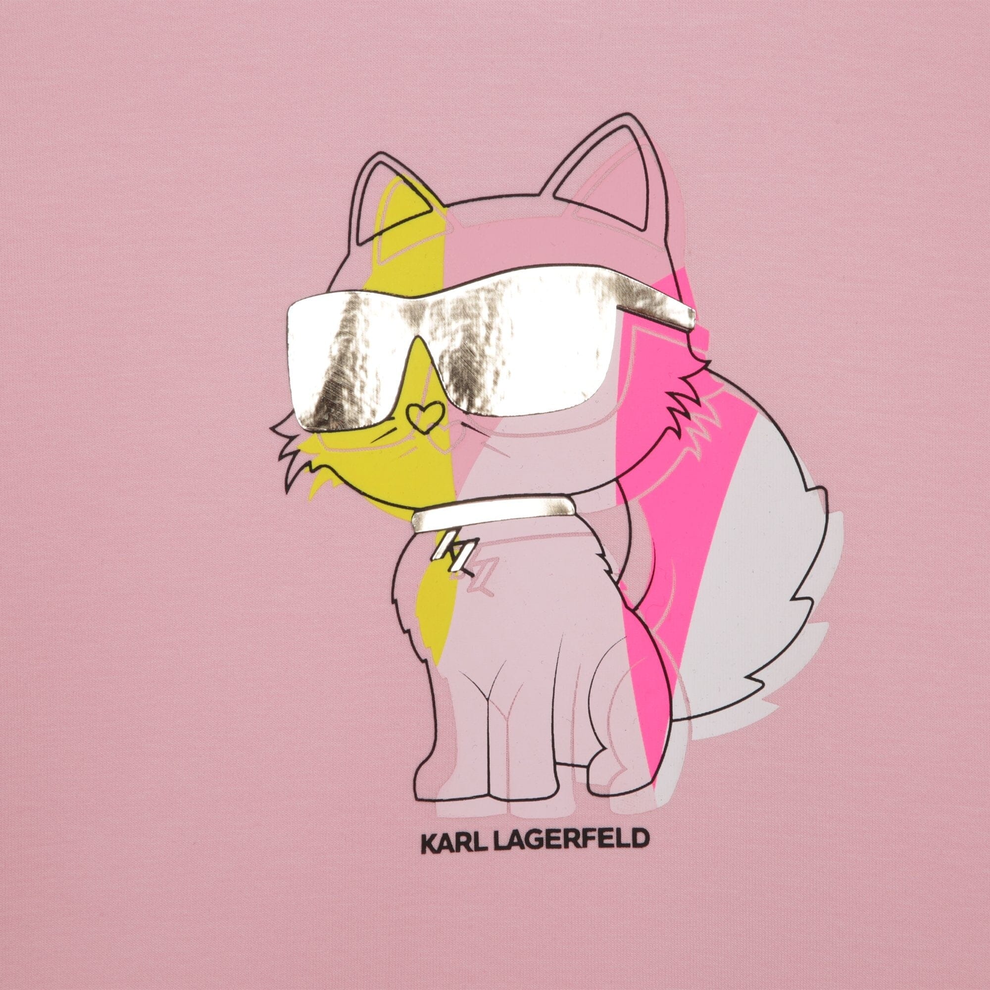 KARL LAGERFELD KIDS Sweatshirt Choupette irisierend rosa Sweatshirt Karl Lagerfeld 