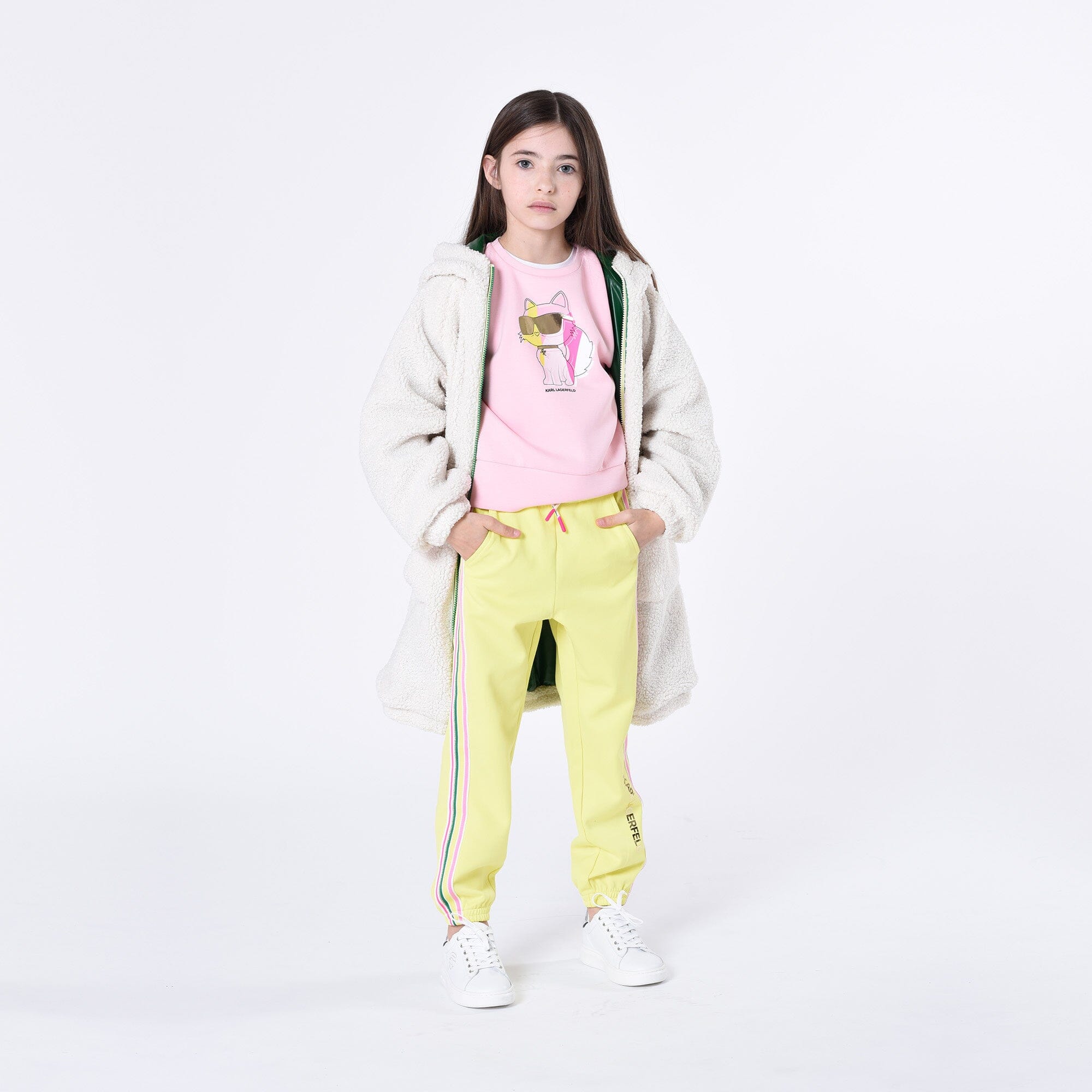 KARL LAGERFELD KIDS Sweatshirt Choupette irisierend rosa Sweatshirt Karl Lagerfeld 