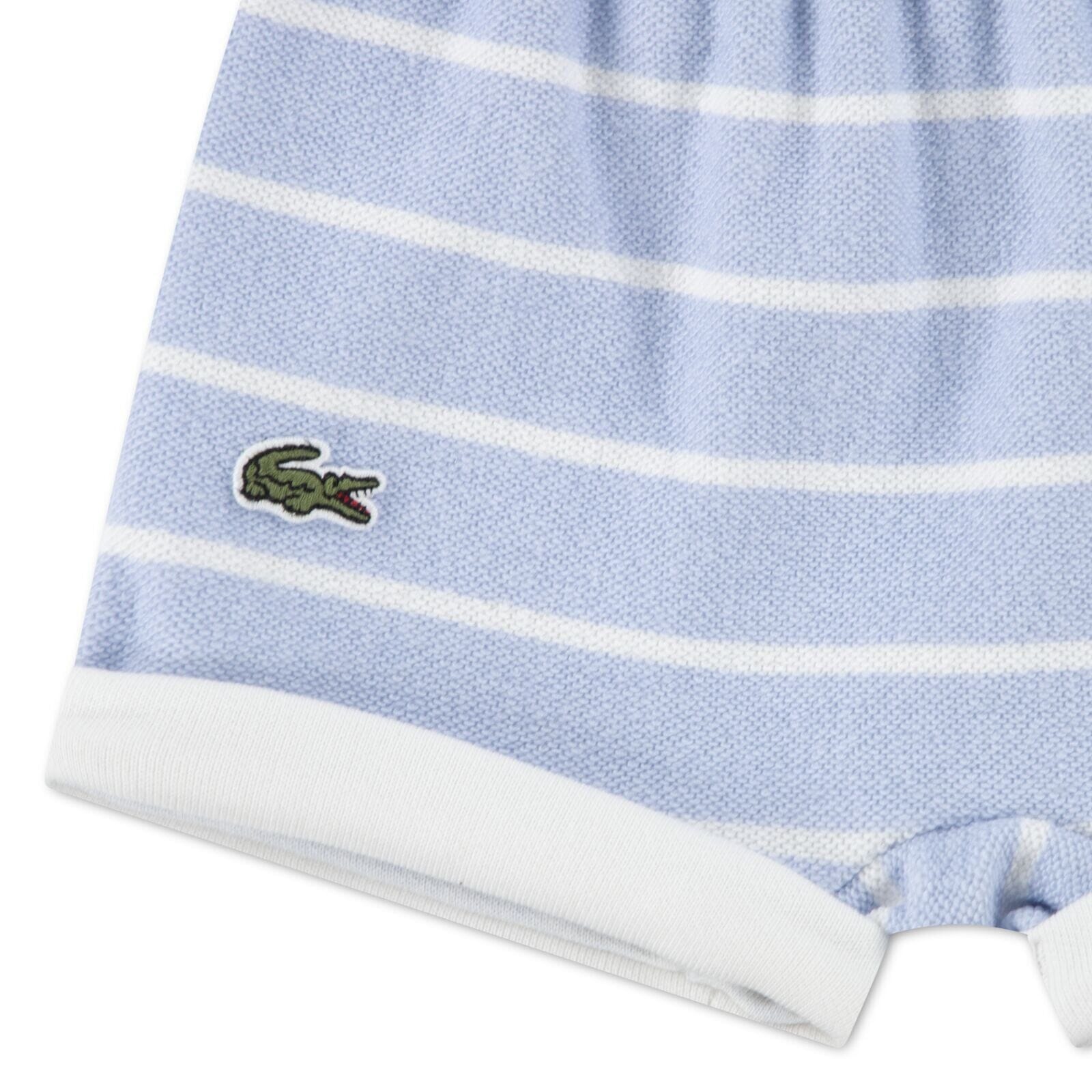 Lacoste Baby 2-Teiler mit Print und Shorts weiß-blau Baby Kombination Lacoste 