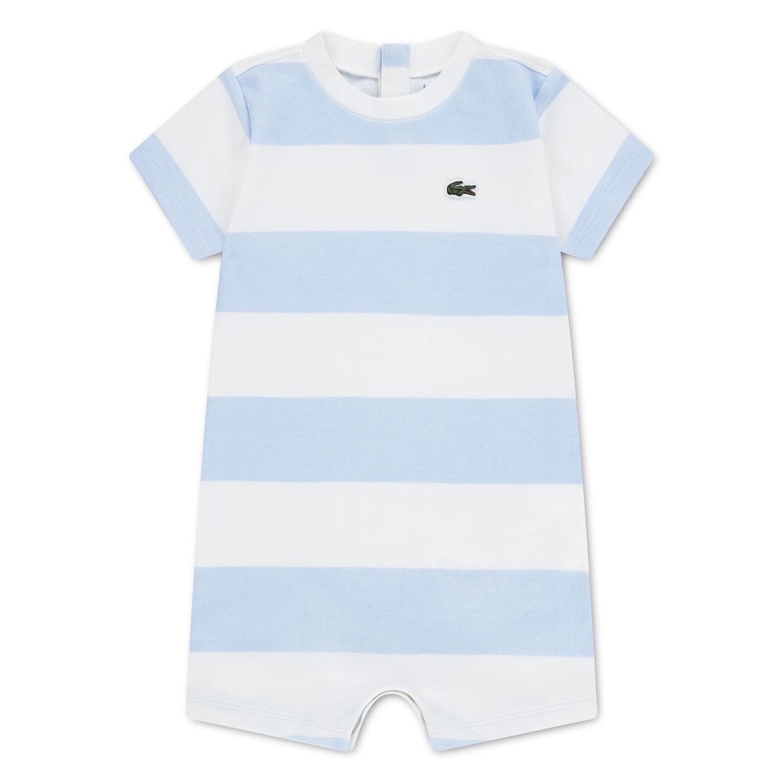 Lacoste Baby Strampler aus gestreiftem Interlock in Hellblau Baby Kombination Lacoste 6M (68) 