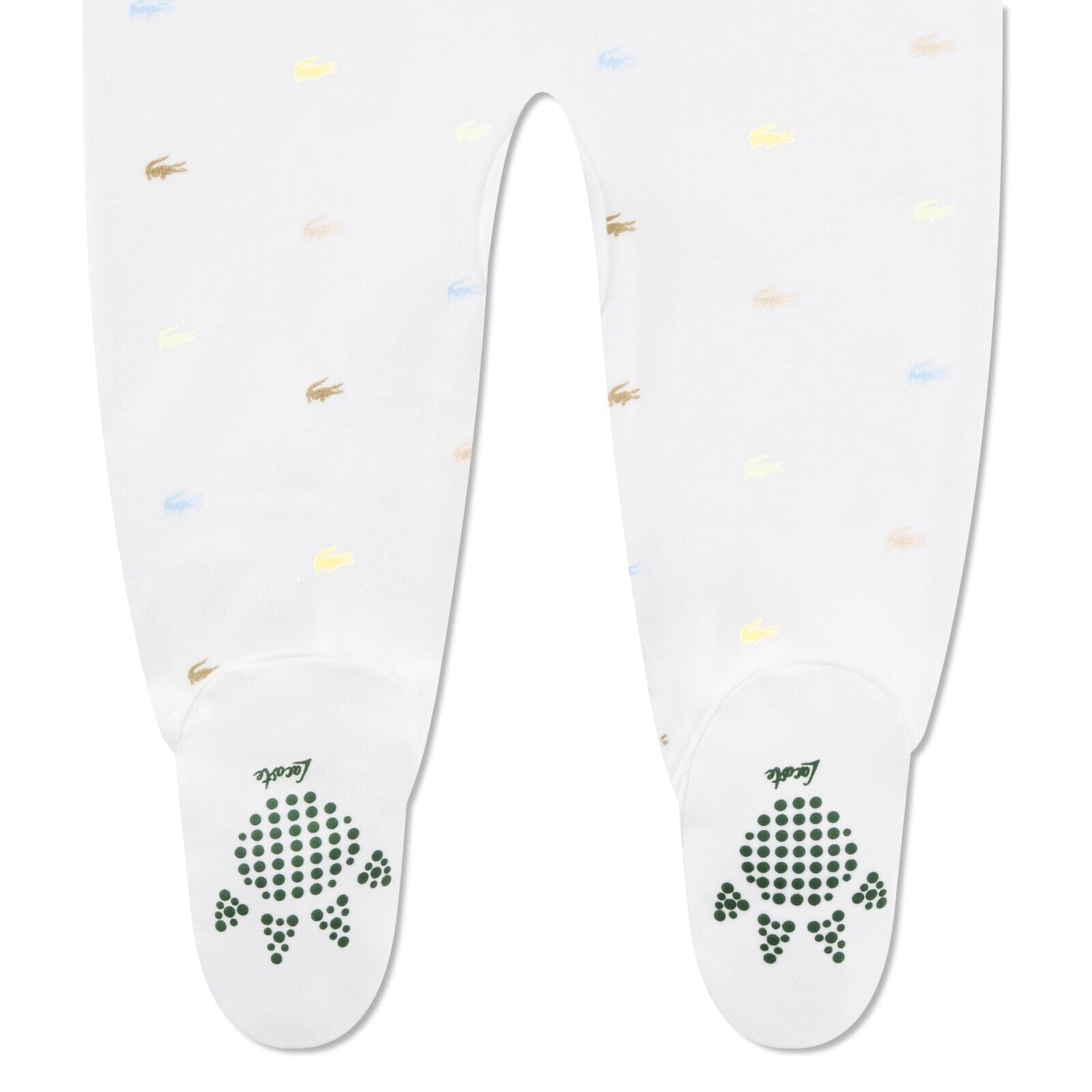 Lacoste Baby-Strampler mit Füßchen – weiß, Jersey Baby Kombination Lacoste 