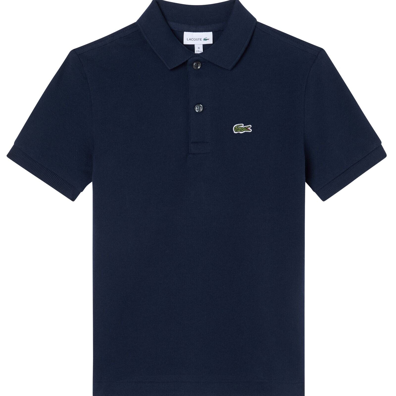 Lacoste Jungen-Poloshirt aus Petit Piqué – Blau T-Shirt Lacoste 8 Jahre (122-128) 