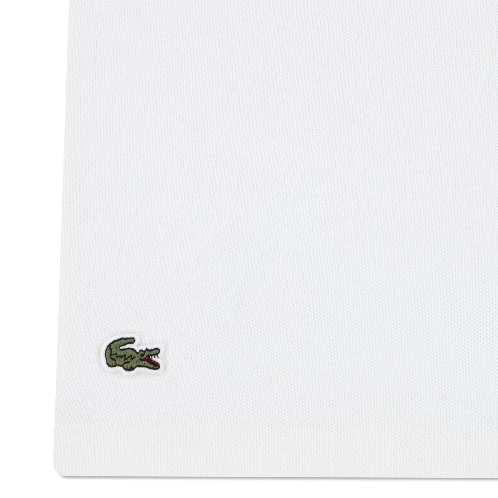 Lacoste Jungen-Poloshirt „Petit Piqué“ mit gestreiftem Kragen – Weiß T-Shirt Lacoste 