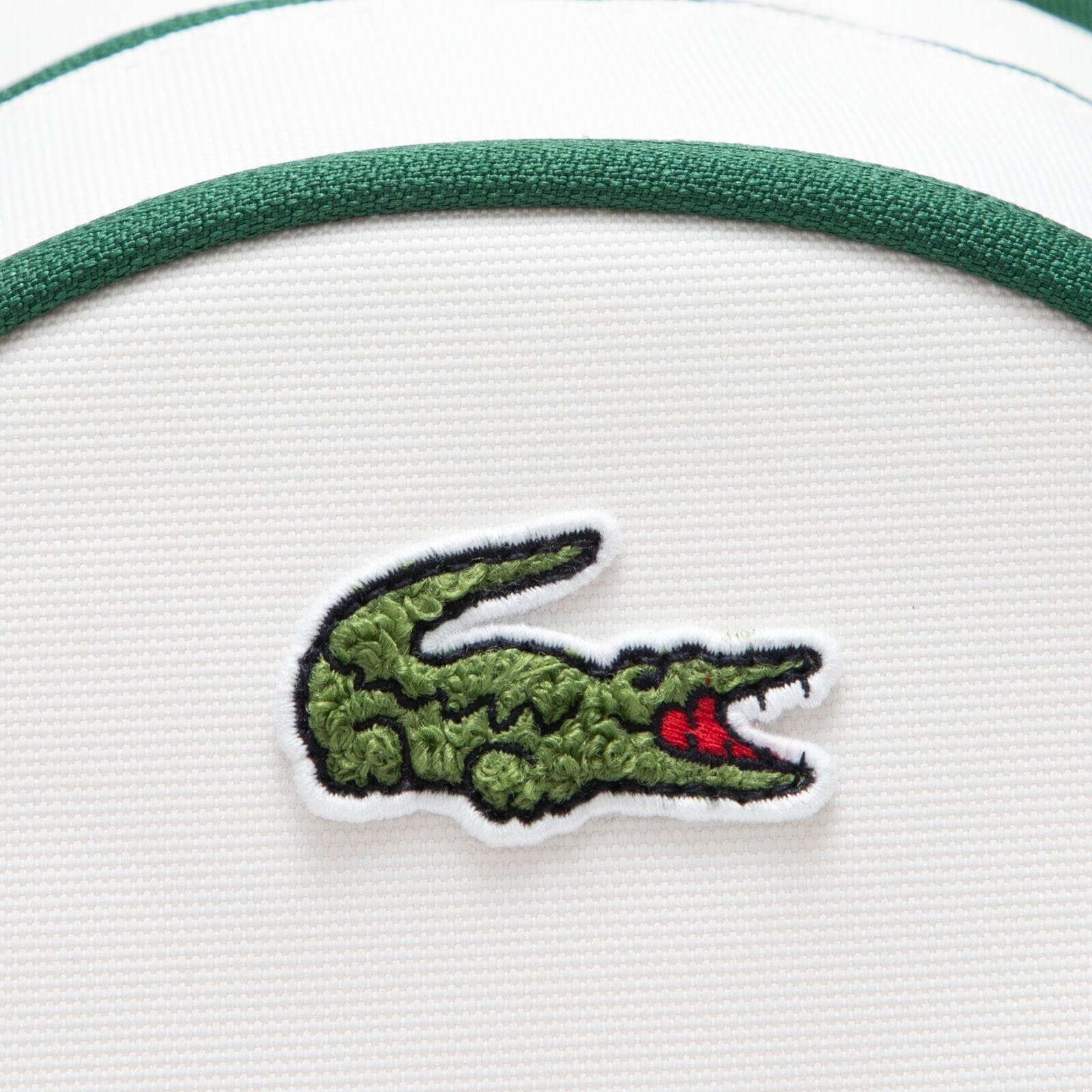 Lacoste Kids kleiner Rucksack creme grün mit flauschigem Krokodil-Logo Rucksäcke Lacoste 