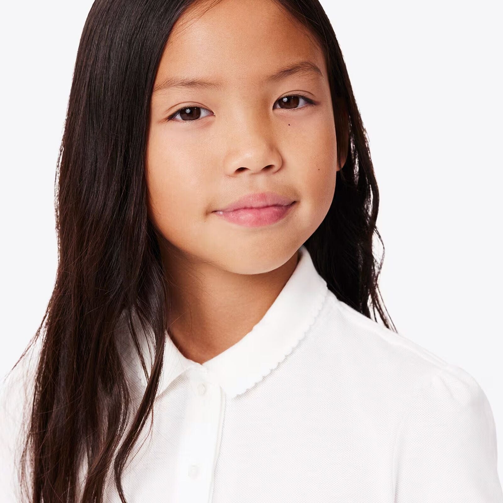 Lacoste Kids Polohemd aus Petit Piqué mit gewelltem Kragen – Weiß T-Shirt Lacoste 