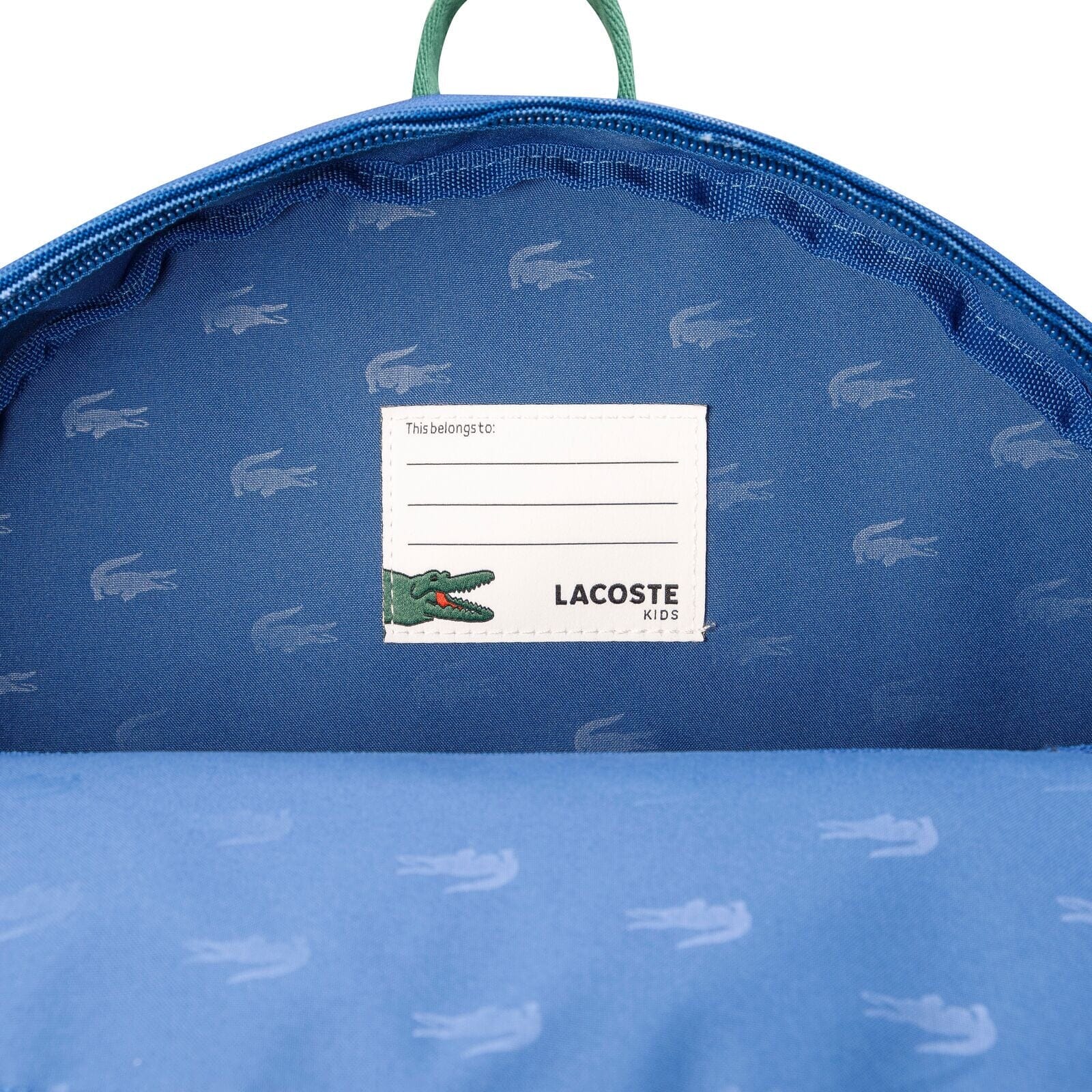 LACOSTE Kids Rucksack Blau mit allover Krokodil - Print 43cm x 31cm x 15cm Rucksäcke Lacoste 