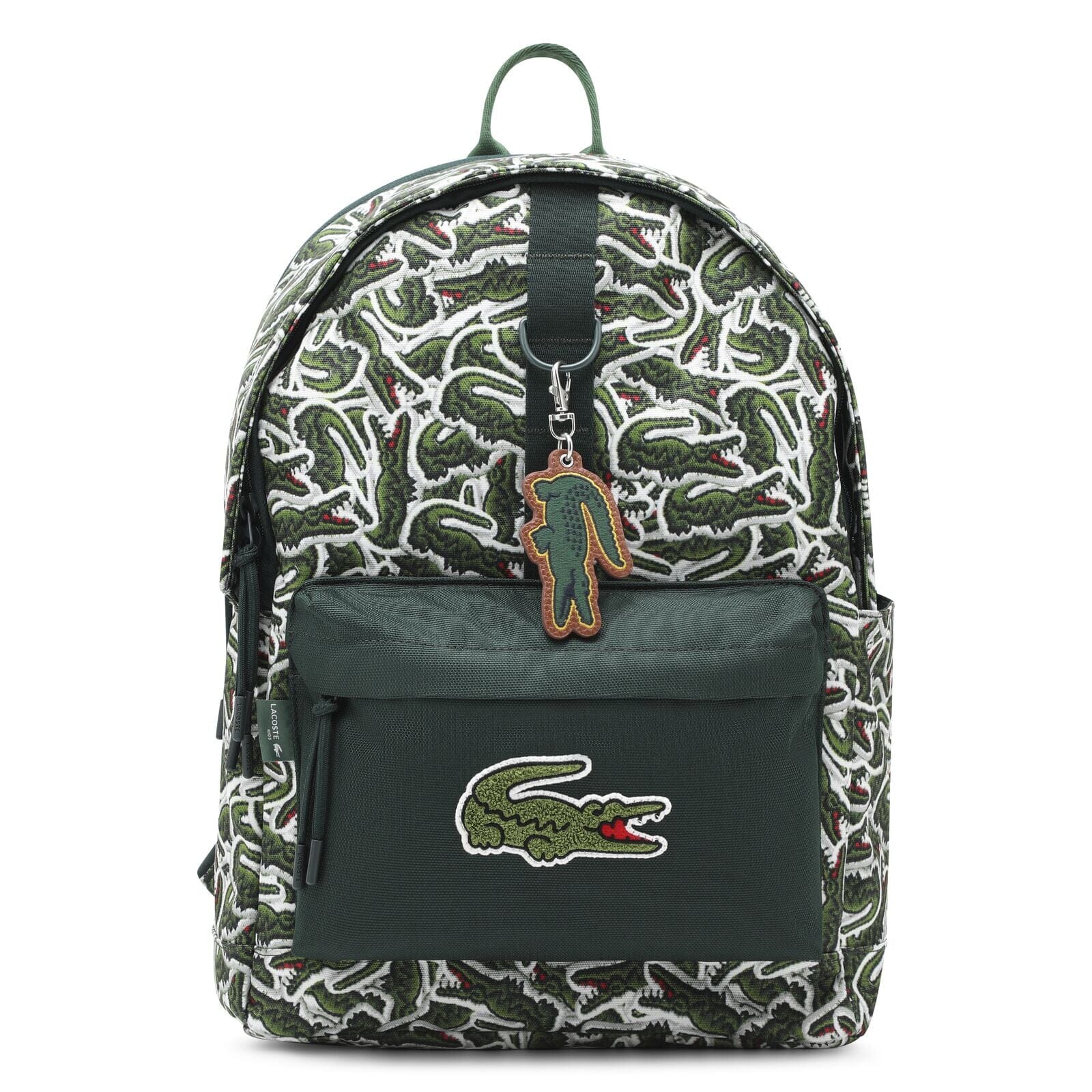 Lacoste Kids Rucksack grün allover Krokodil-Print Rucksäcke Lacoste 