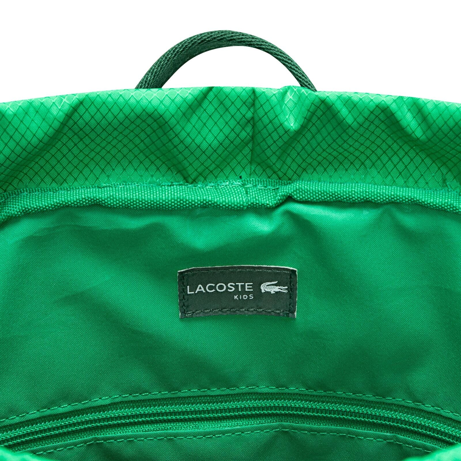Lacoste Kids Rucksack grün aus recyceltem Material mit Krokodil-Patch Rucksäcke Lacoste 