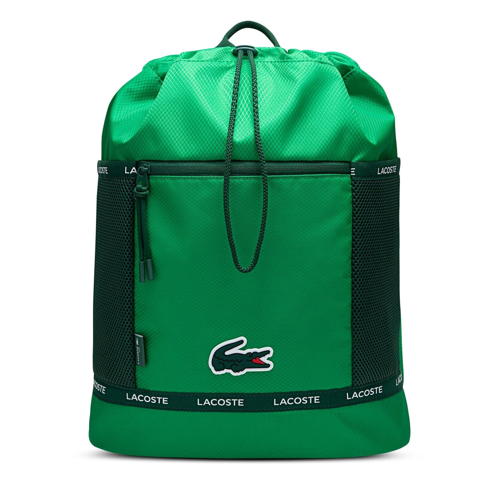 Lacoste Kids Rucksack grün aus recyceltem Material mit Krokodil-Patch Rucksäcke Lacoste 