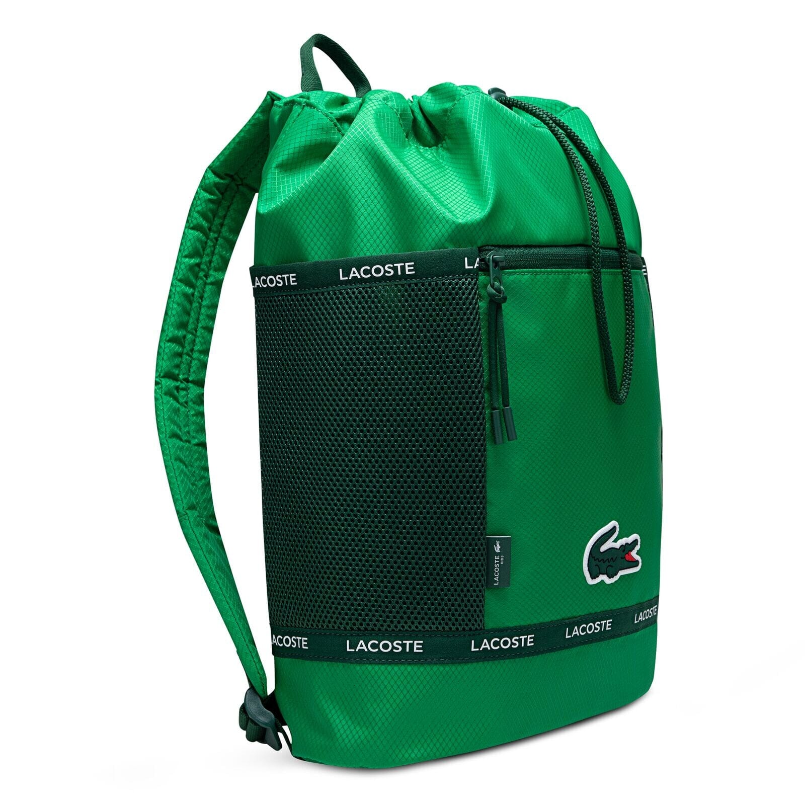 Lacoste Kids Rucksack grün aus recyceltem Material mit Krokodil-Patch Rucksäcke Lacoste 