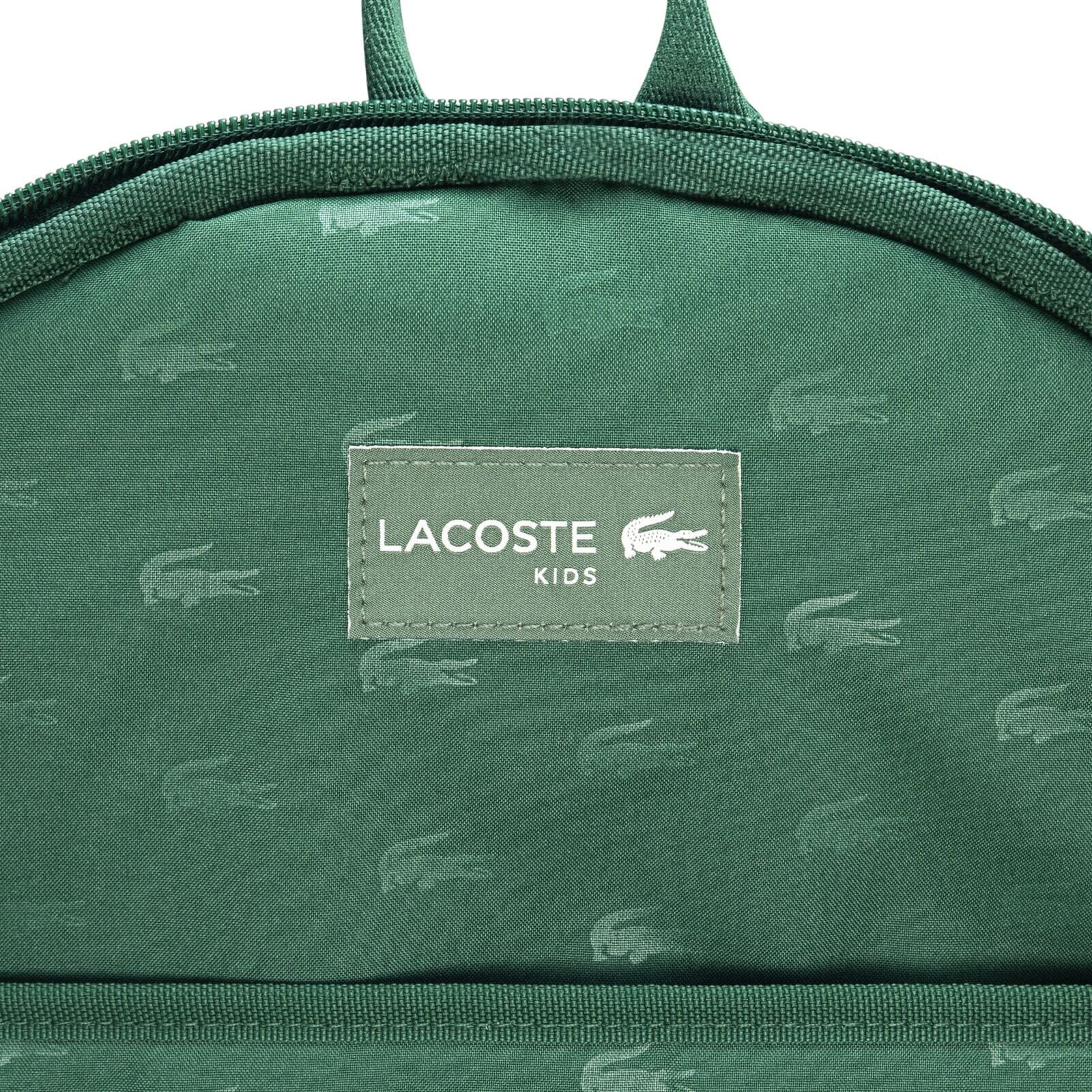 LACOSTE Kids Rucksack Grün mit allover Krokodil - Print 43cm x 31cm x 15cm Rucksäcke Lacoste 