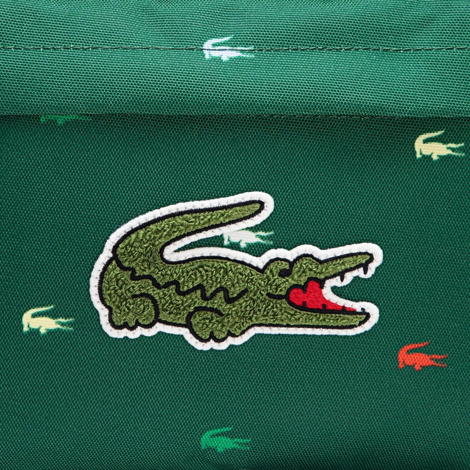 LACOSTE Kids Rucksack Grün mit allover Krokodil - Print 43cm x 31cm x 15cm Rucksäcke Lacoste 