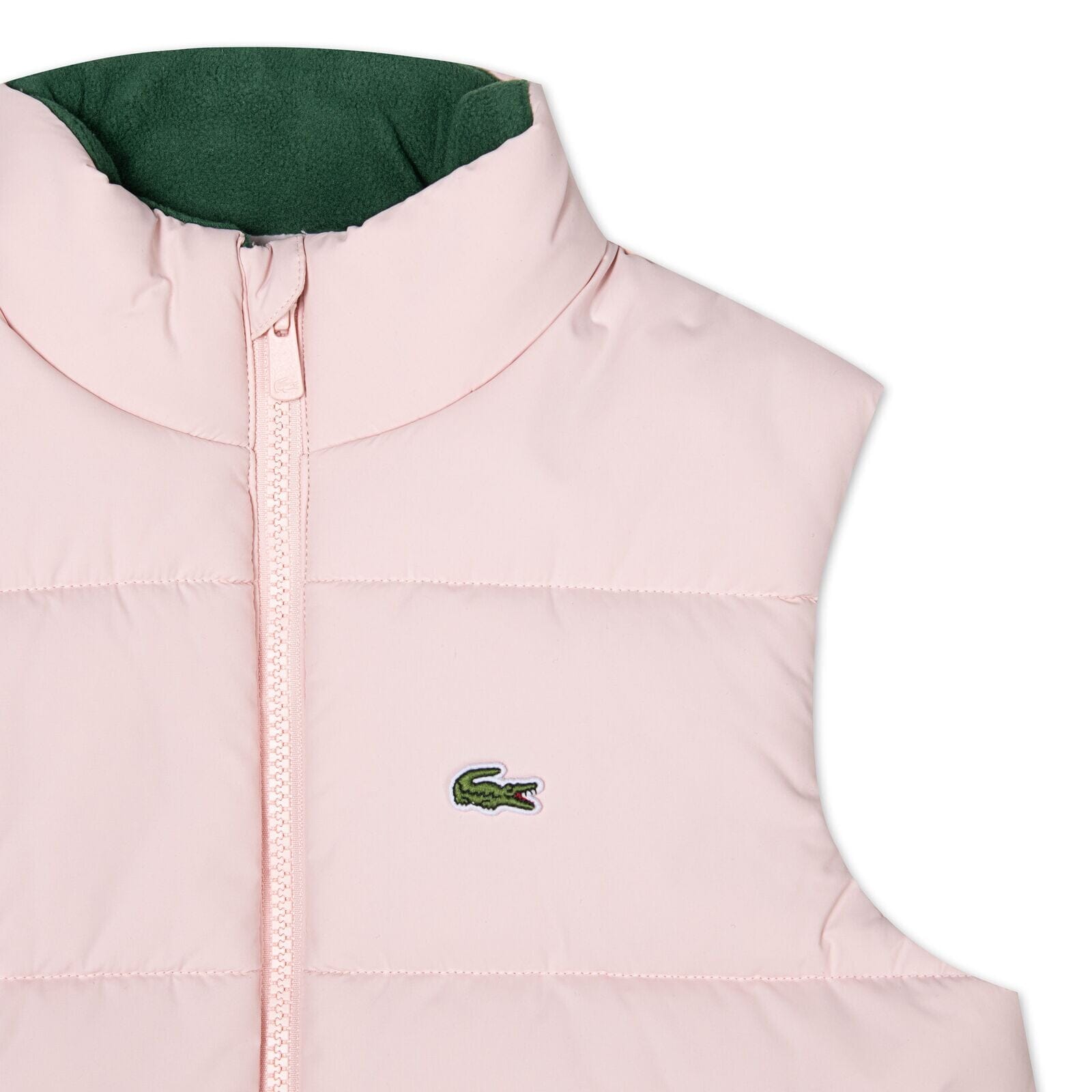 Lacoste Kids Steppweste Weste rosa mit Fleecefutter aus recyceltem Polyester Westen Lacoste 