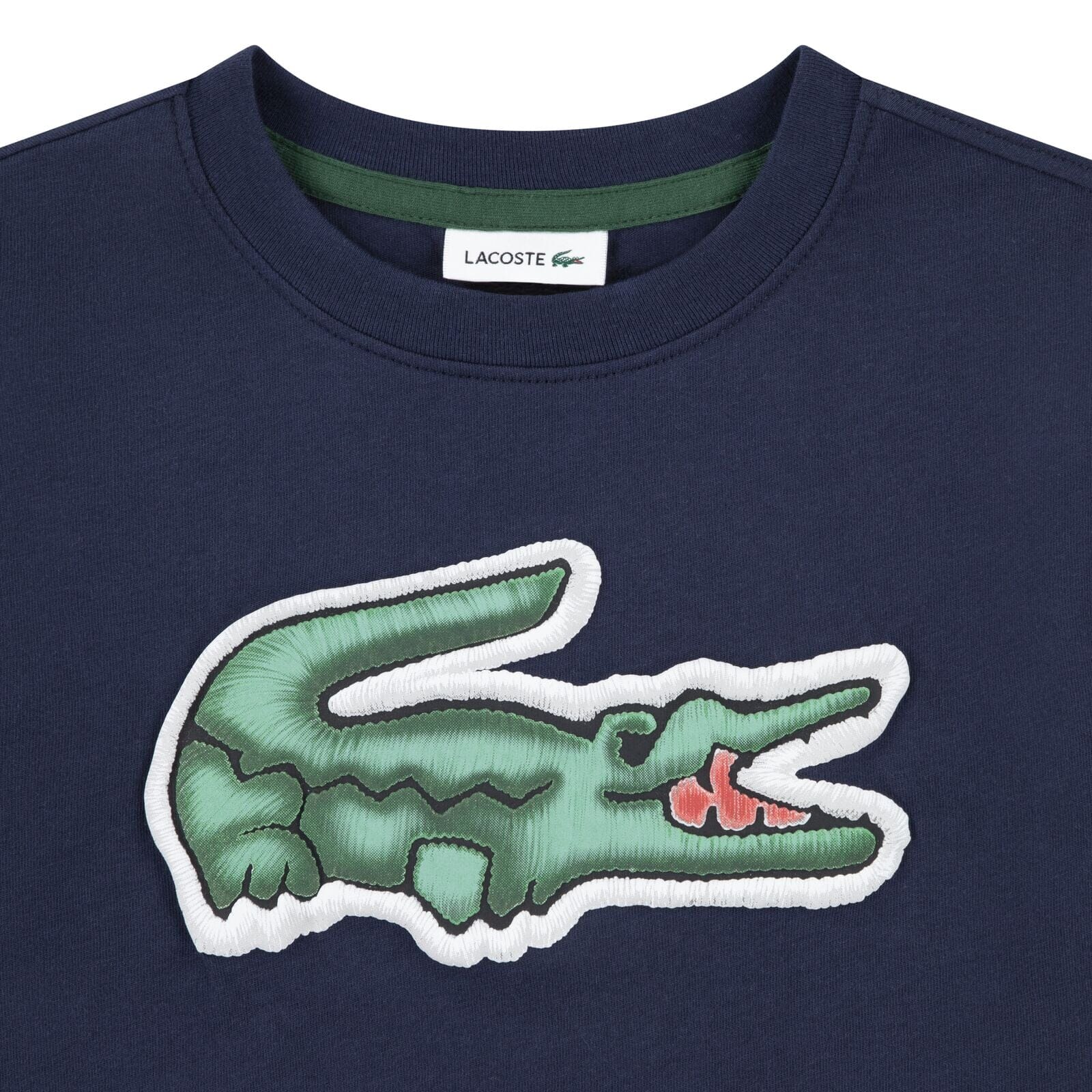 LACOSTE Kids T-Shirt „Big Croc“ – Blau T-Shirt Lacoste 