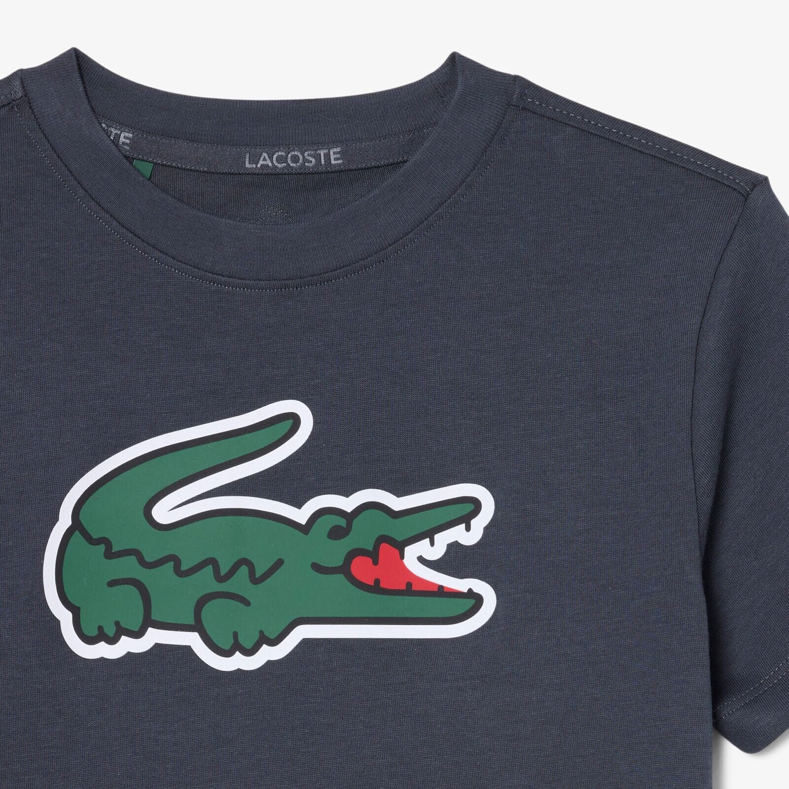 LACOSTE Kids T-Shirt „Big Croc“ – GRAPHITE dunkelgrau T-Shirt Lacoste 
