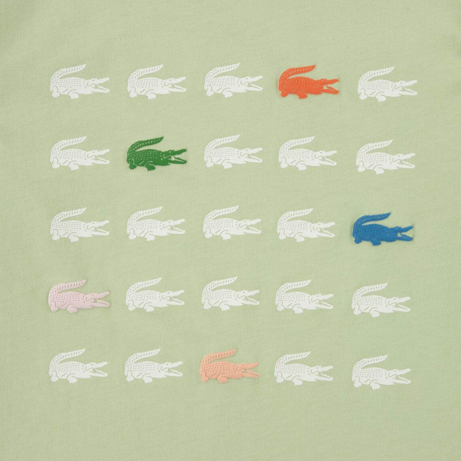 Lacoste Kids T-Shirt „Crocs“ Gittermuster – Hellgrün T-Shirt Lacoste 