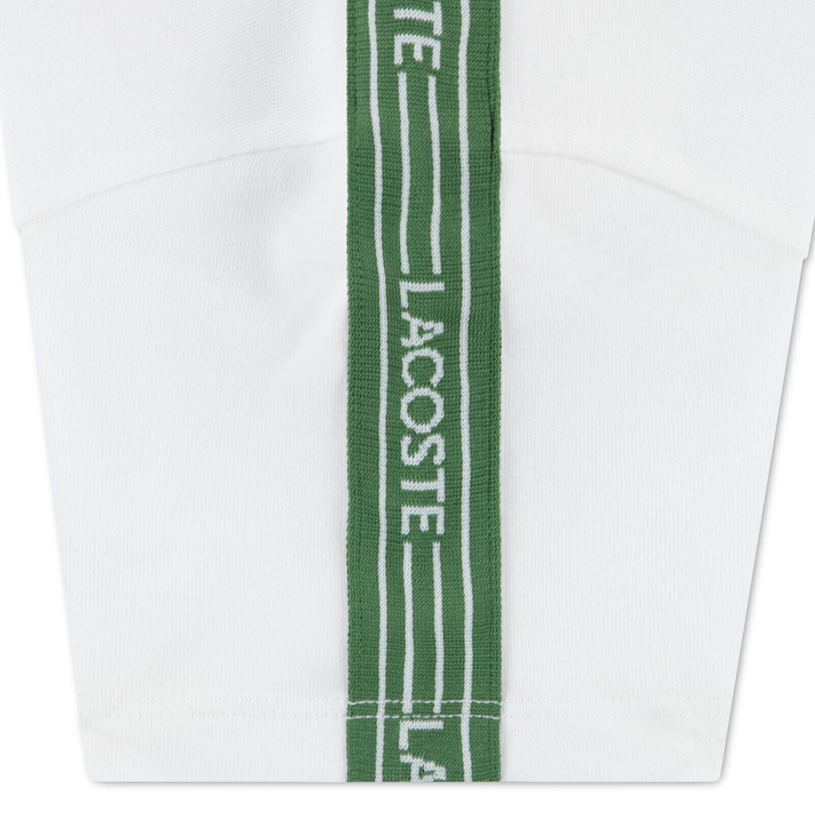 Lacoste Kids T-Shirt in Weiß mit Logostreifen & Krokodil-Stickerei T-Shirt Lacoste 