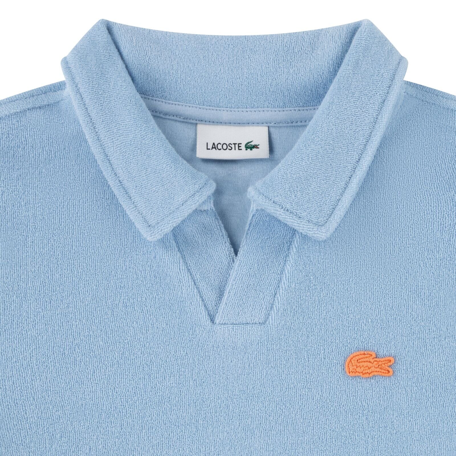 Lacoste Kids Terry Polohemd aus Frottee – Hellblau T-Shirt Lacoste 