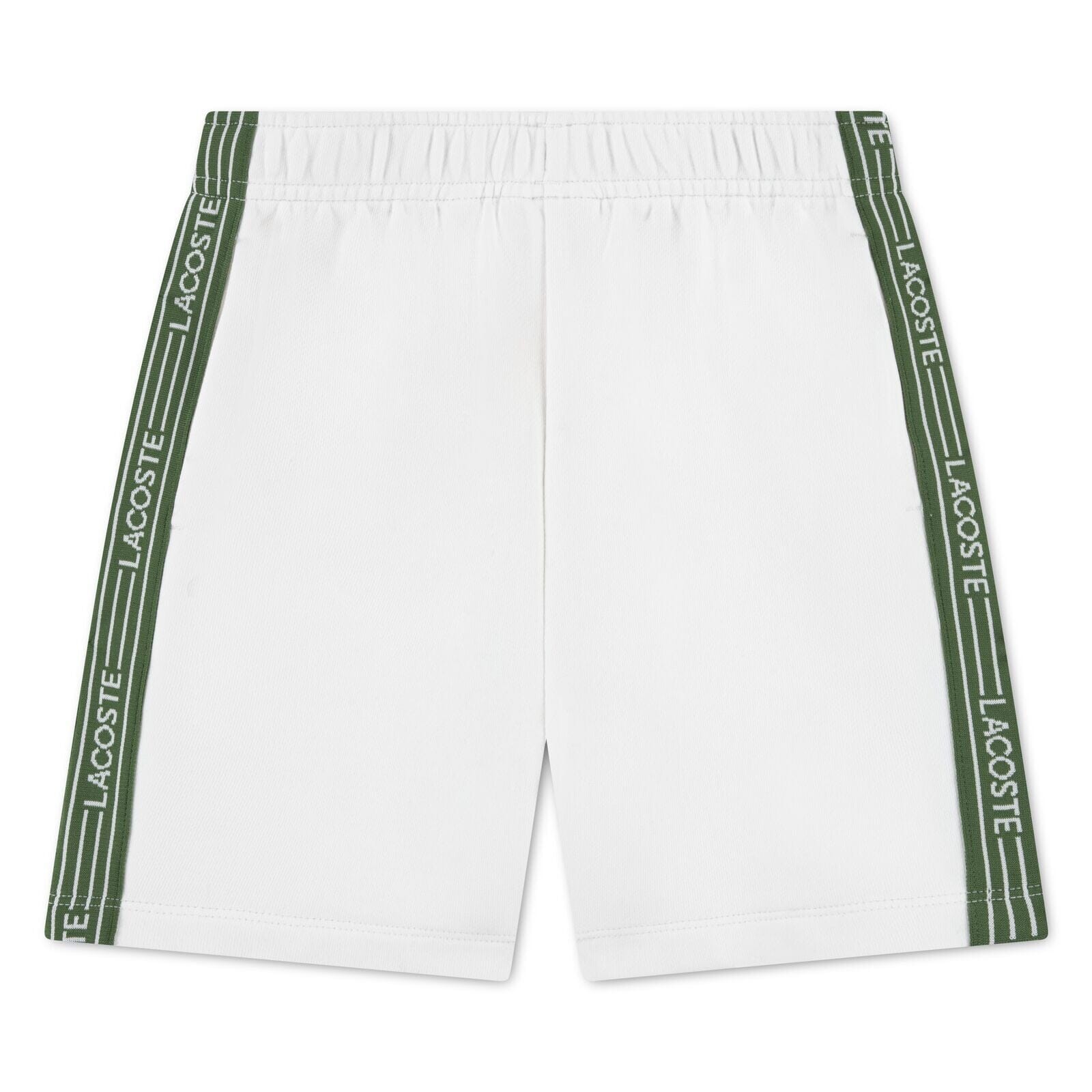 Lacoste Kinder Shorts mit Logo-Seitenstreifen in Weiß Shorts Lacoste 