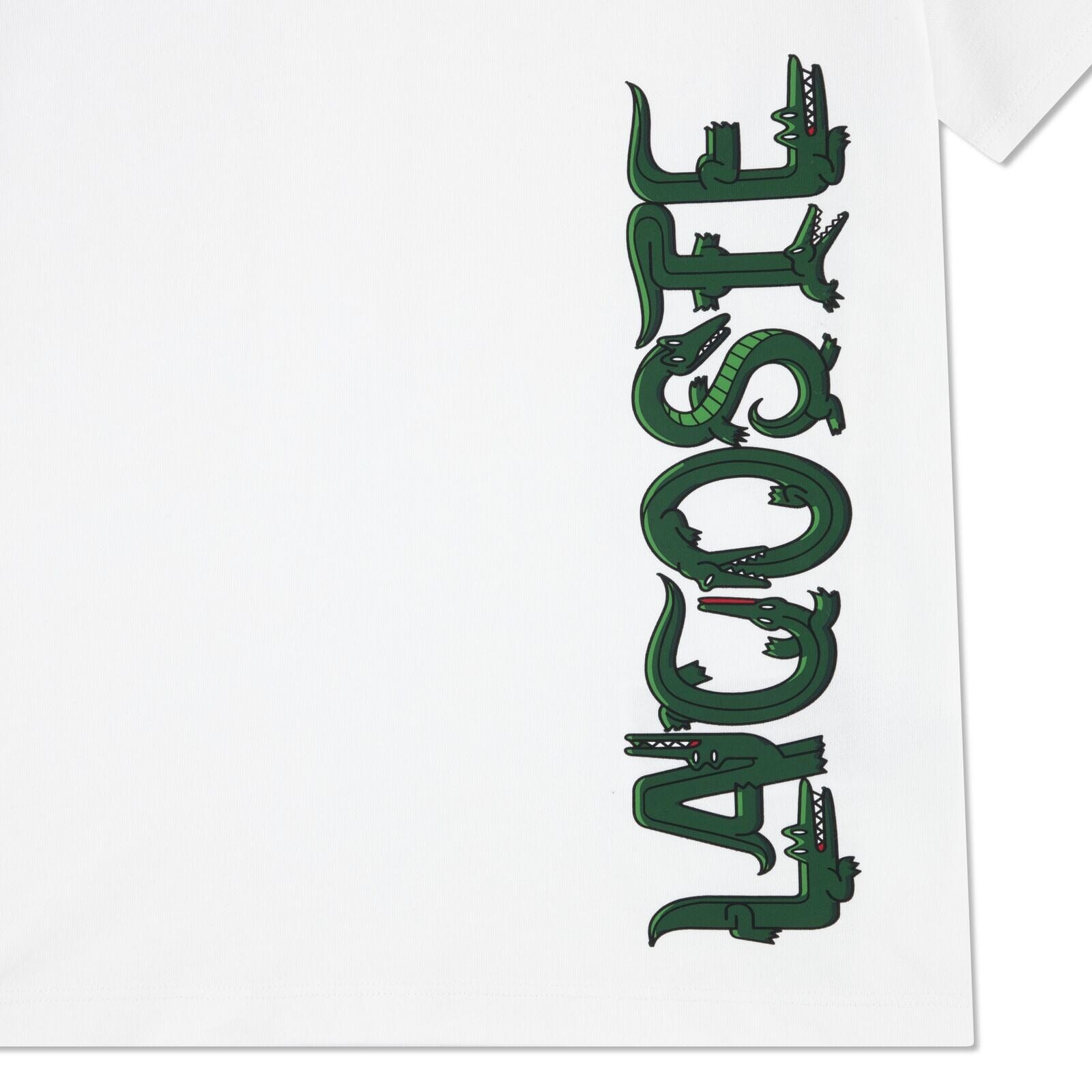 Lacoste Kinder T-Shirt mit Seiten-Logo – Weiß T-Shirt Lacoste 