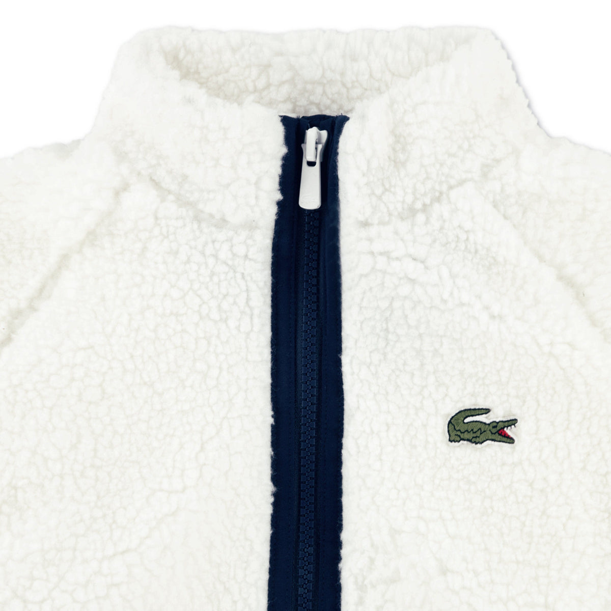 LACOSTE Kinder Unisex Sherpa-Fleecejacke – FARINE marine Jacke Lacoste 