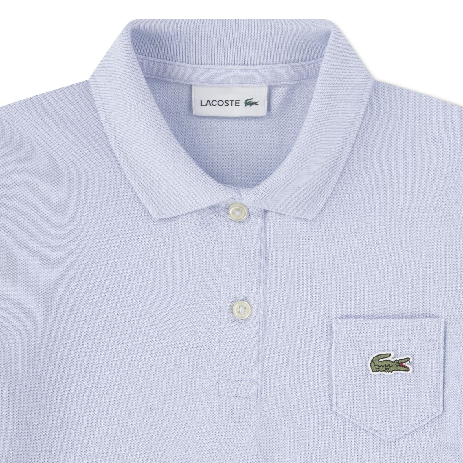 Lacoste Mädchen-Polokleid aus Petit Piqué – Hellblau Kleider Lacoste 