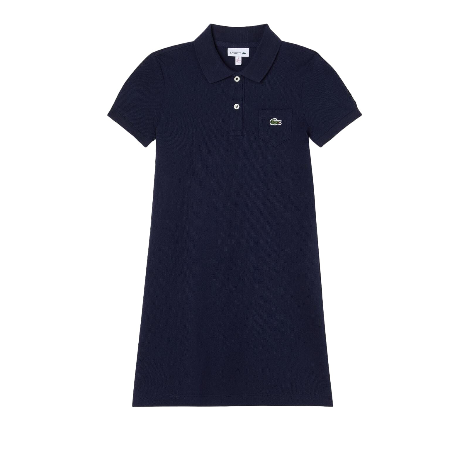 Lacoste Mädchen-Polokleid aus Petit Piqué – Marineblau Kleider Lacoste 8 Jahre (122-128) 