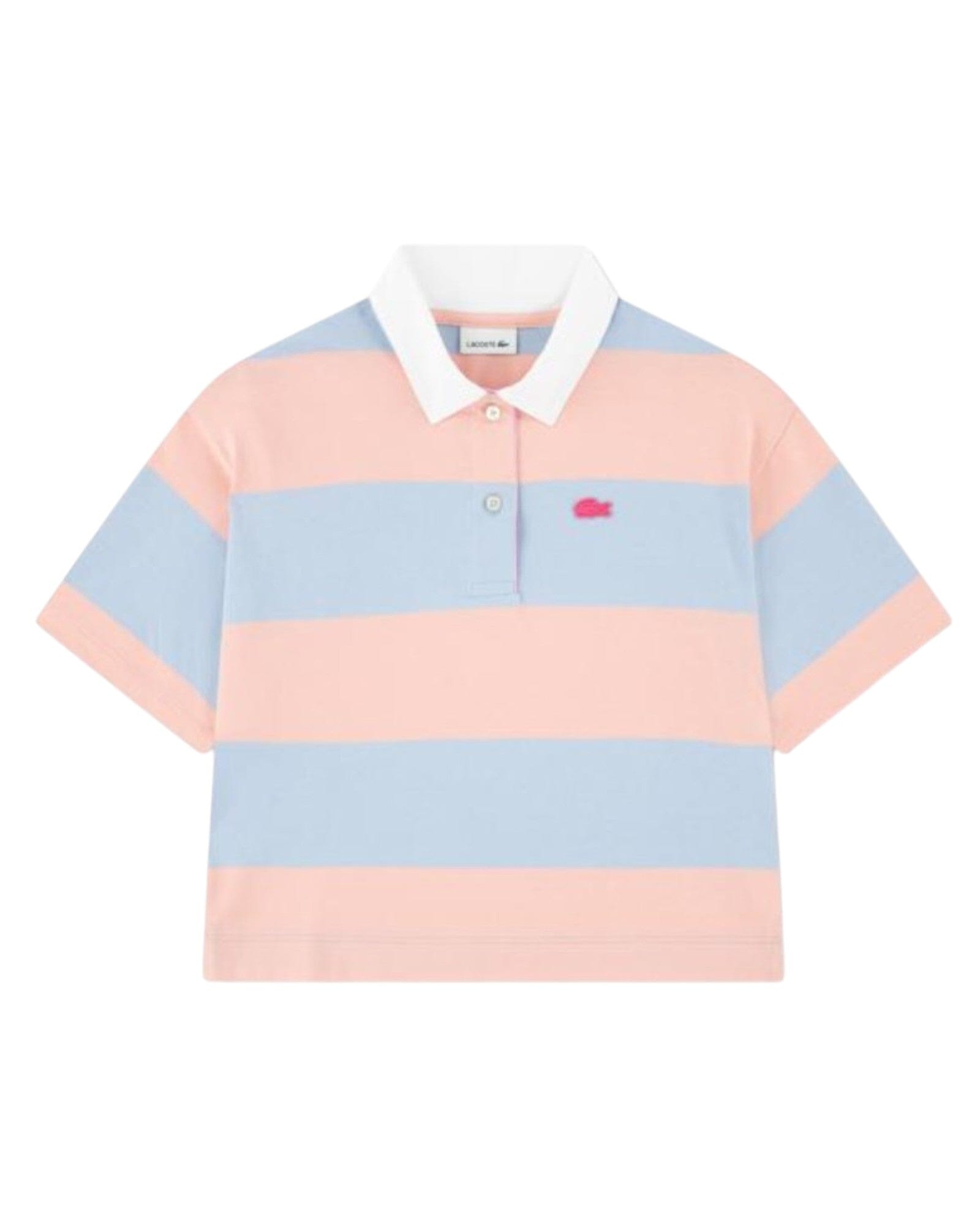 Lacoste Mädchen Rugby-Polohemd mit Blockstreifen MIAMI Poloshirt Lacoste 8 Jahre (122-128) 