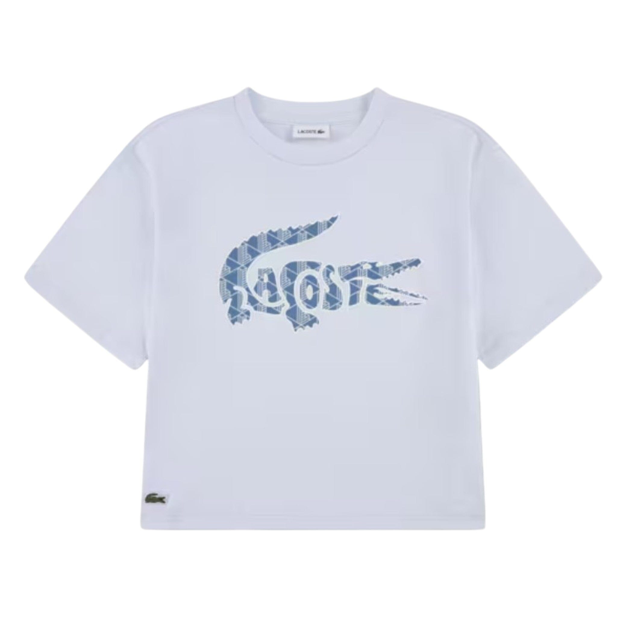 Lacoste Mädchen-T-Shirt mit großem Monogramm-Krokodil – PHOENIX T-Shirt Lacoste 8 Jahre ( 122-128) 