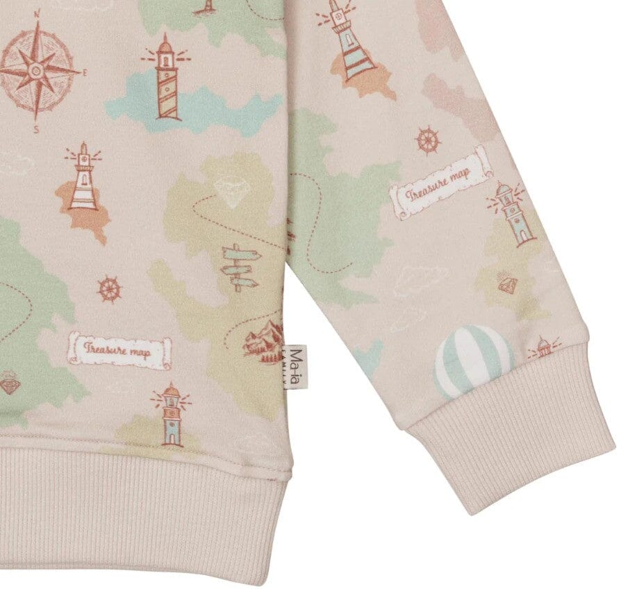 Ma-ia Family Sweatshirt „Route“ Beige Sweatshirt Ma-ia Familiy 