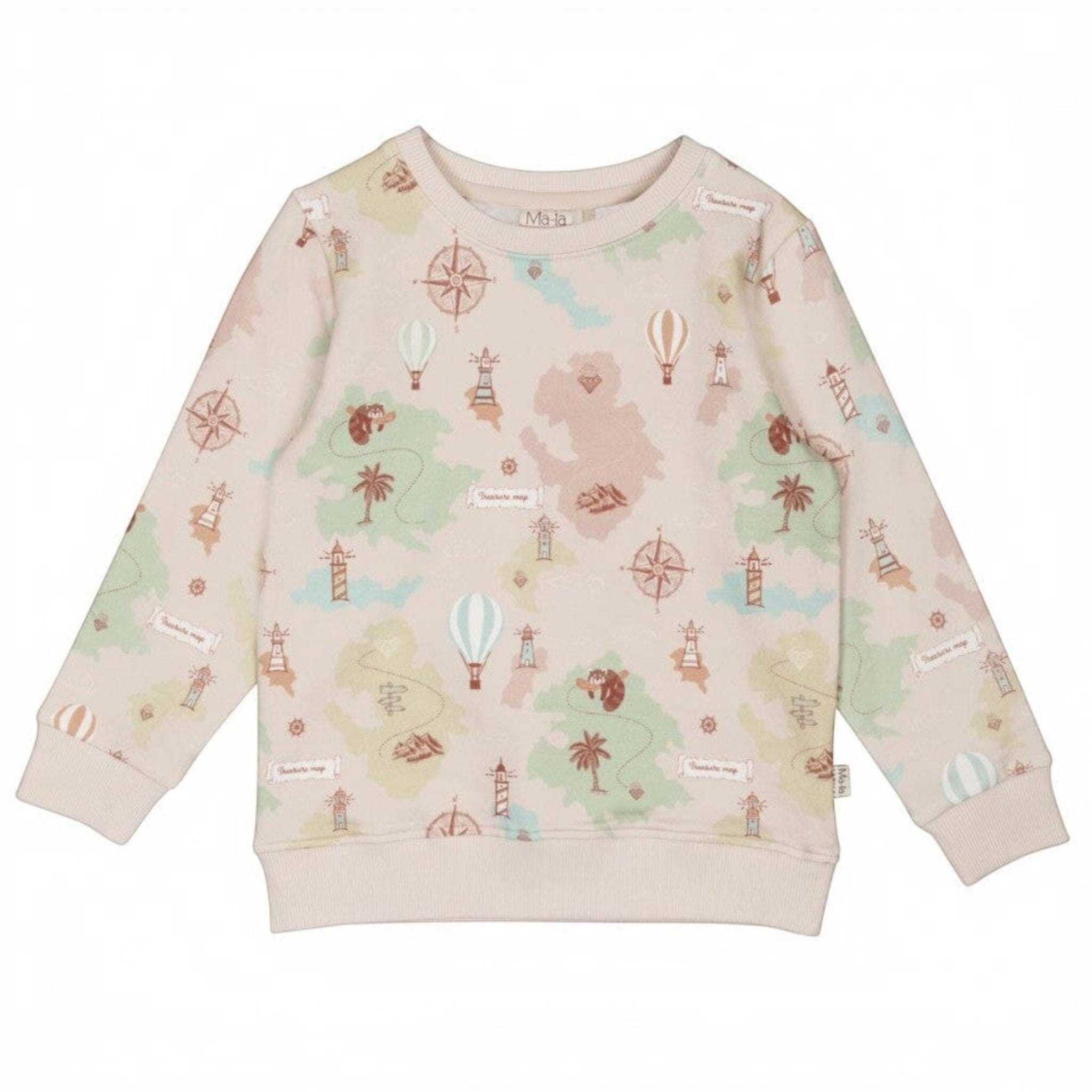 Ma-ia Family Sweatshirt „Route“ Beige Sweatshirt Moomin by Martinex 104 
