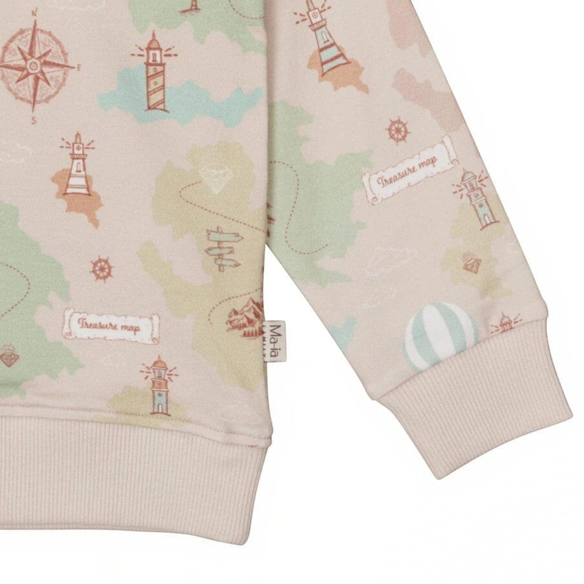 Ma-ia Family Sweatshirt „Route“ Beige Sweatshirt Moomin by Martinex 