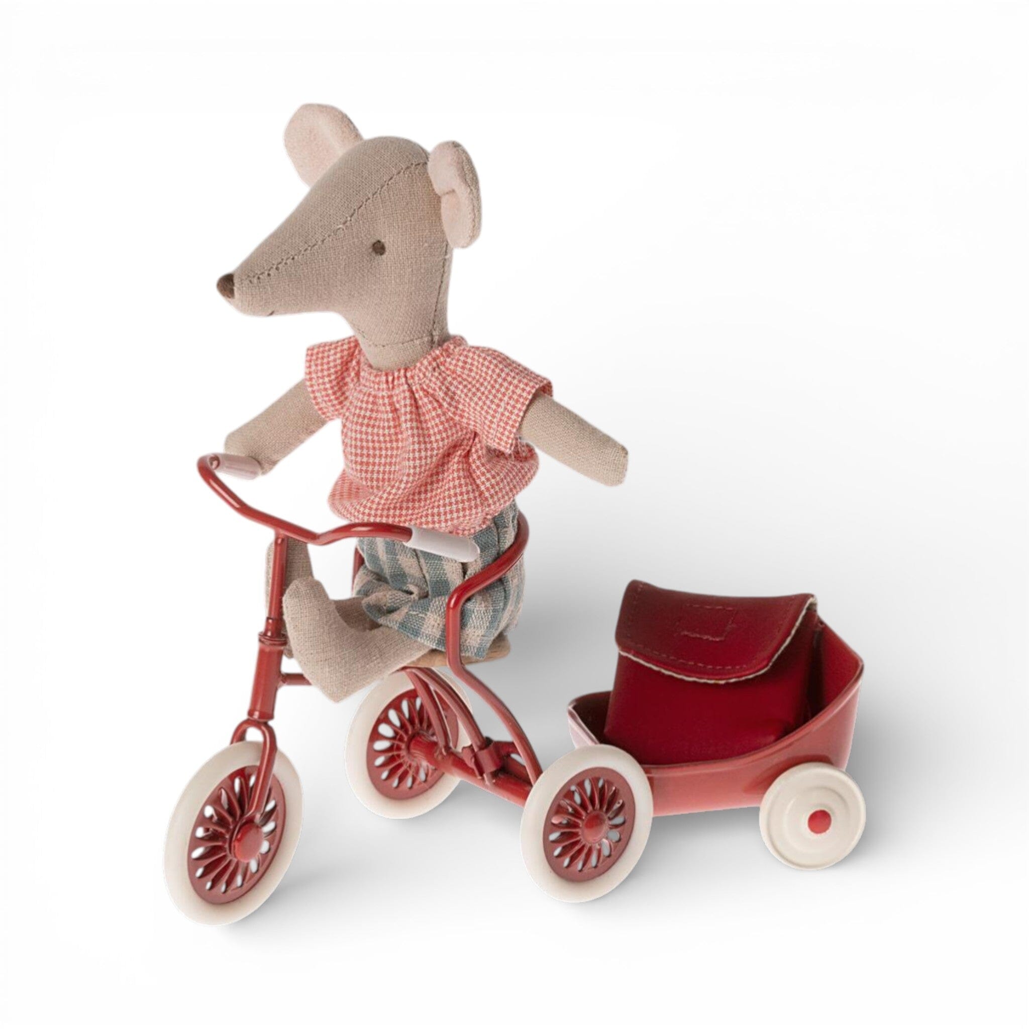 Maileg Big Sister Maus „Dreirad-Maus“ – Koralle Kuscheltiere Maileg 