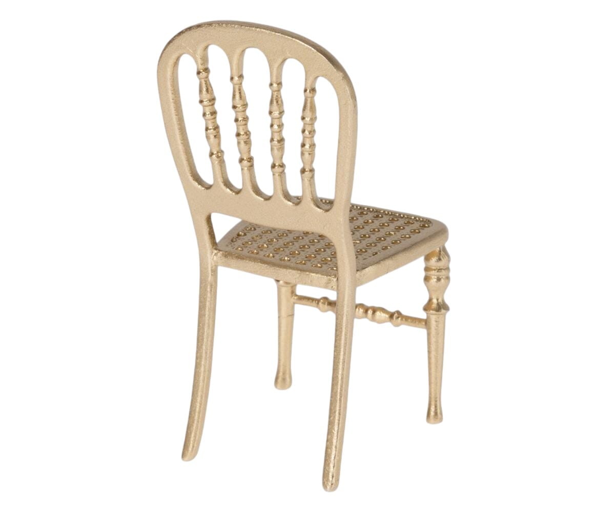 Maileg goldfarbener Miniaturstuhl aus Metall - 8,5cm Kuscheltiere Maileg 
