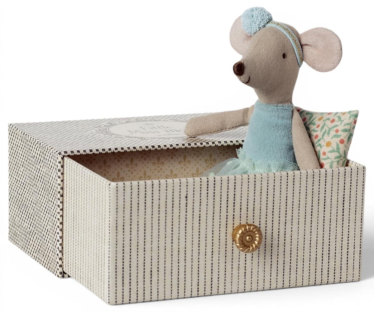 Maileg Little Miss Mouse - Mäuse-Tänzerin in Streichholzschachtel Kuscheltiere Maileg 