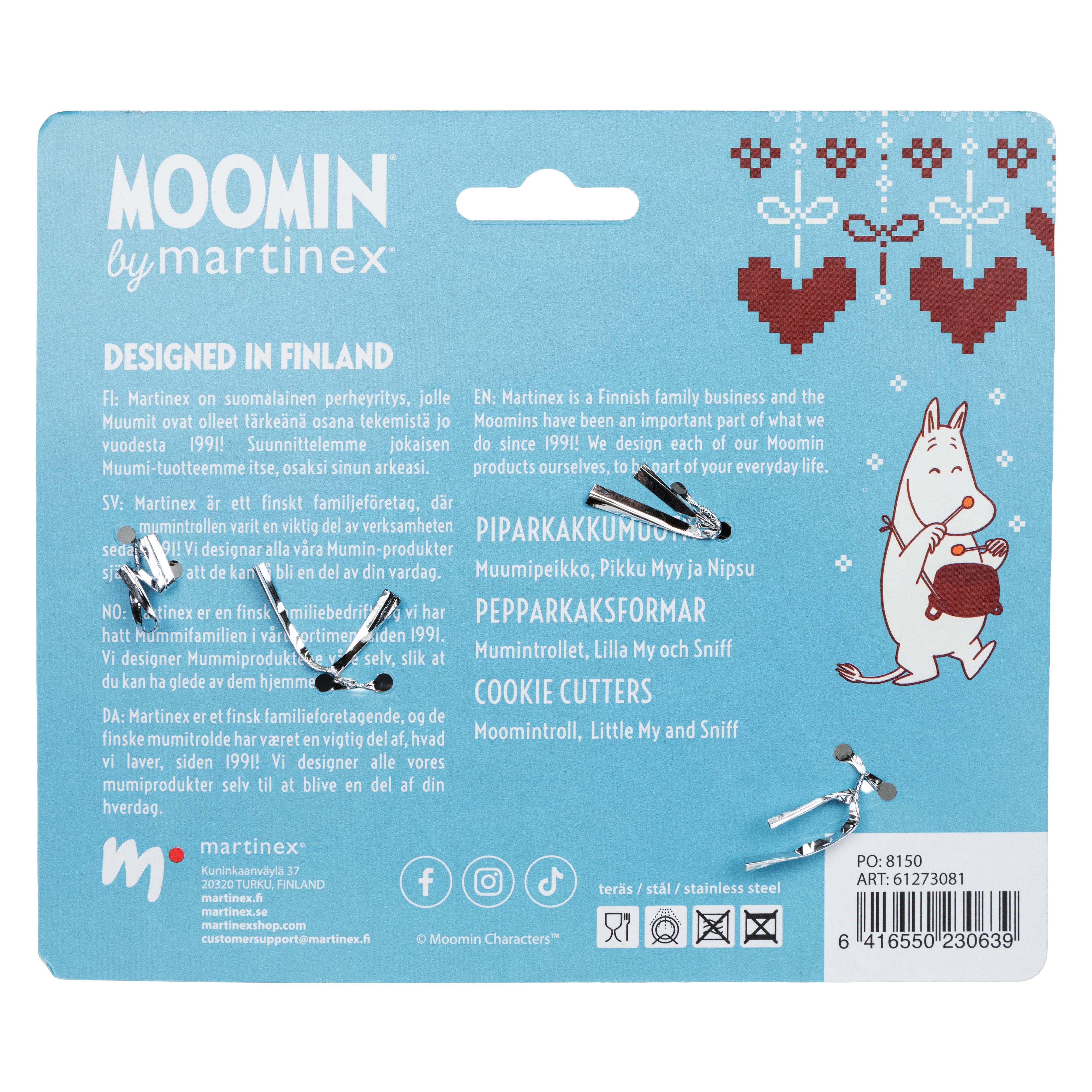 Martinex Midwinter Cookie Ausstechformen 3-set Weihnachten Ausstechförmchen Moomin by Martinex 