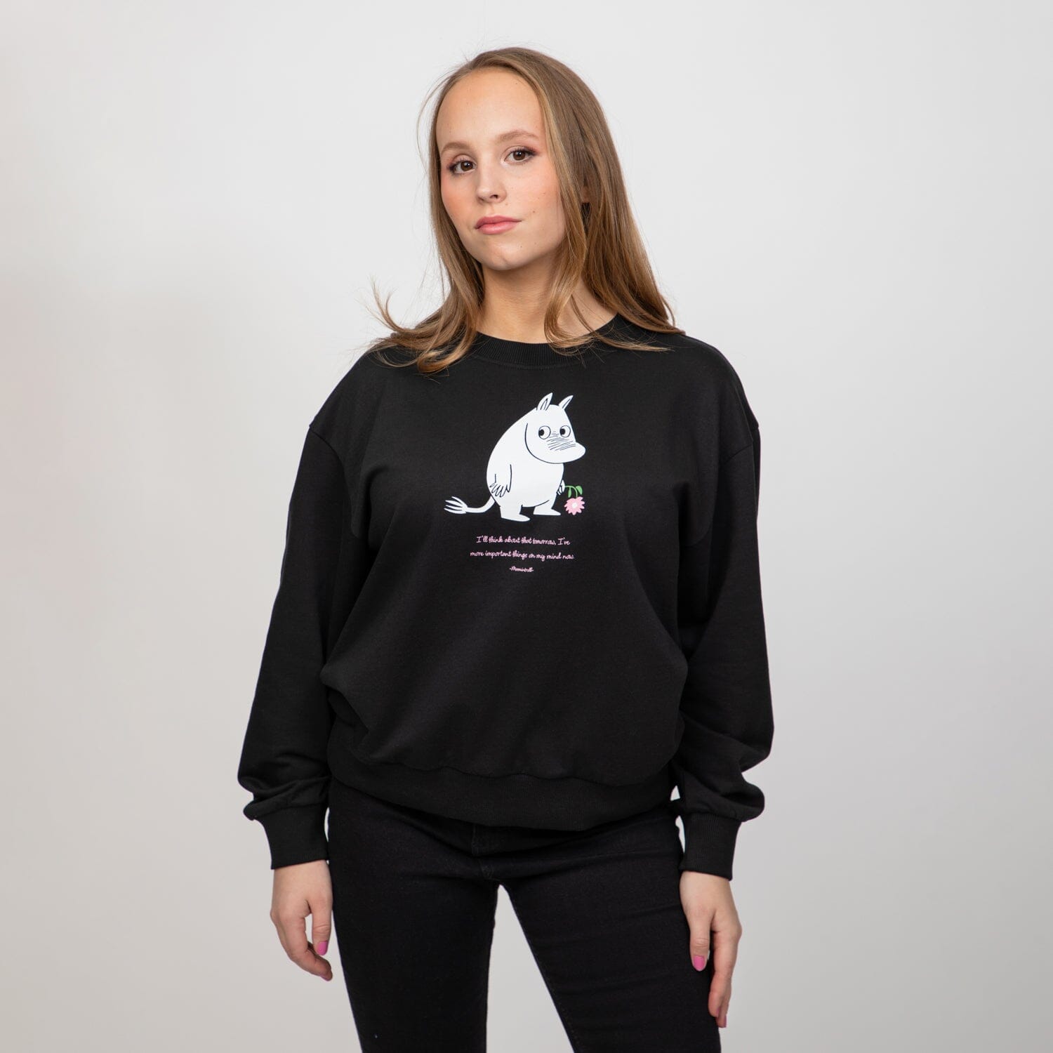 Martinex Moomin Damen Sweatshirt „Manna“ – Black Sweatshirt Moomin by Martinex 