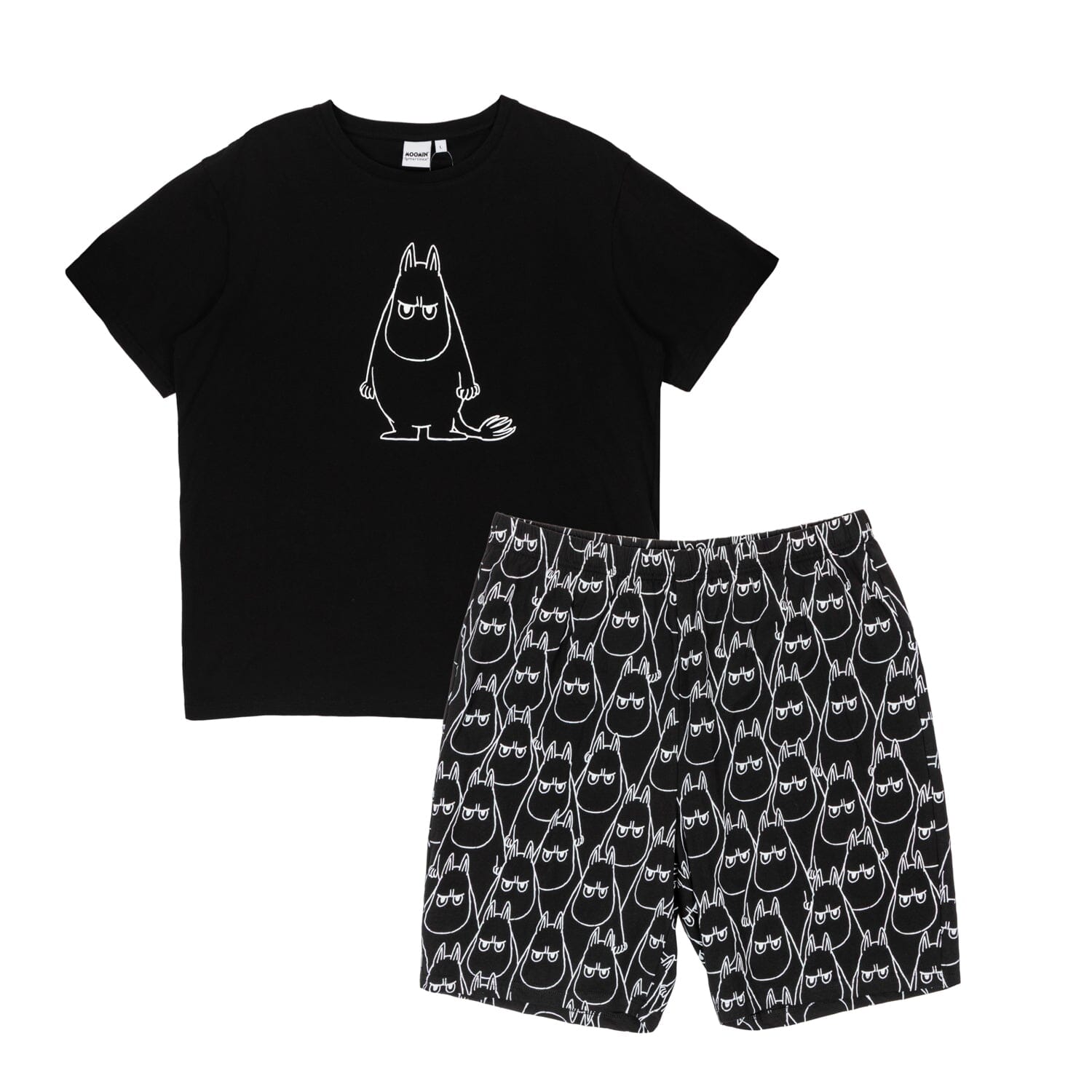 Martinex Moomin Herren PJ Short Set „Vesa“ Anger – Black Schlafanzug Moomin by Martinex S 
