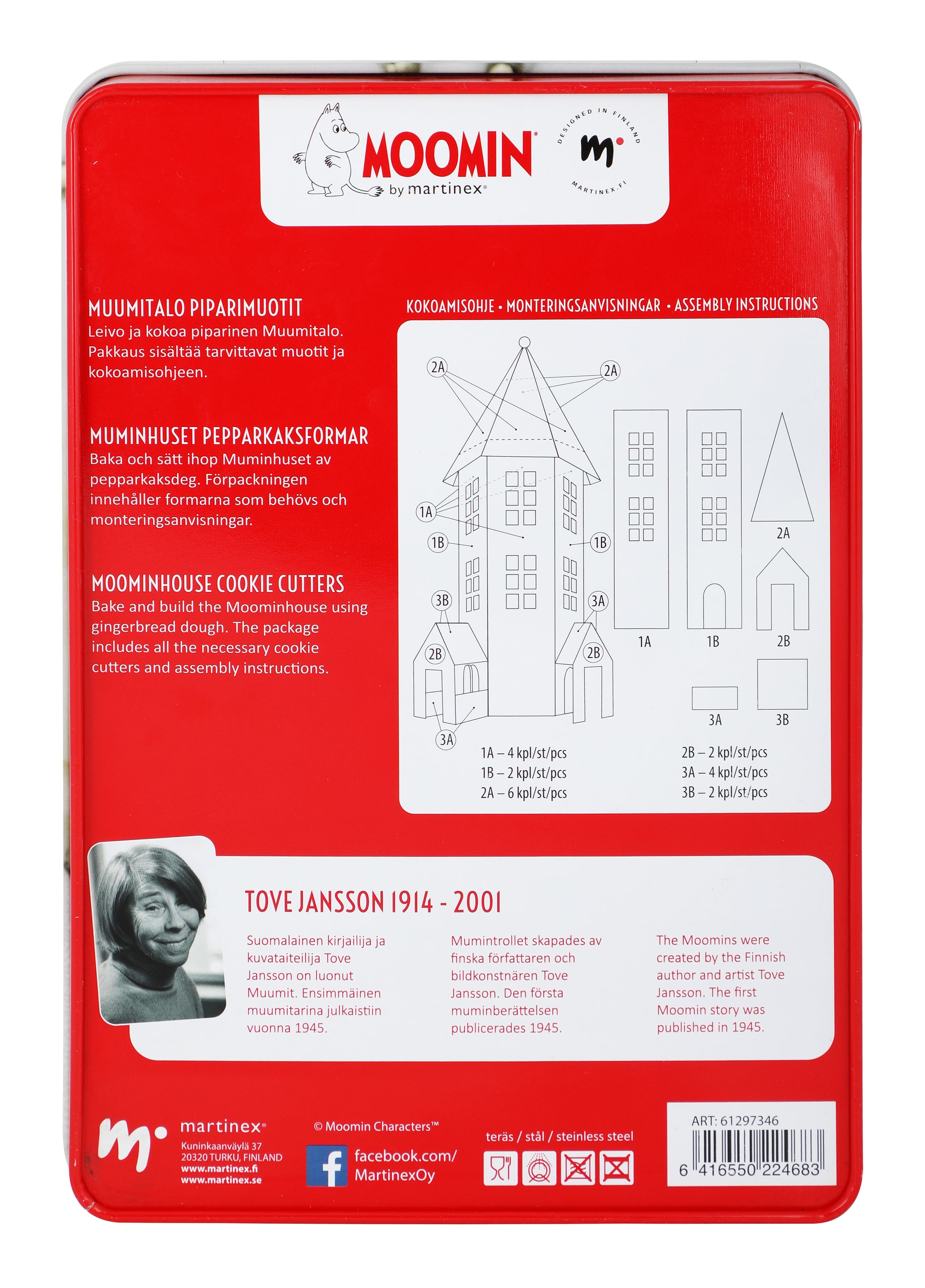 Martinex Moominhouse Ausstechformen-Set in Geschenkdose Ausstechförmchen Moomin by Martinex 