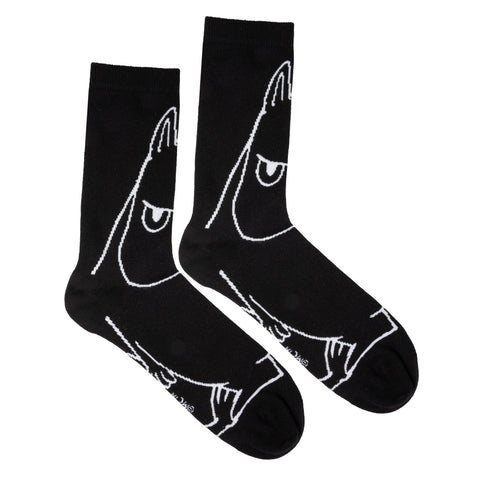 Martinex Moomintroll Socken schwarz weiß grimmig lustig Allover Print Socken Moomin by Martinex 