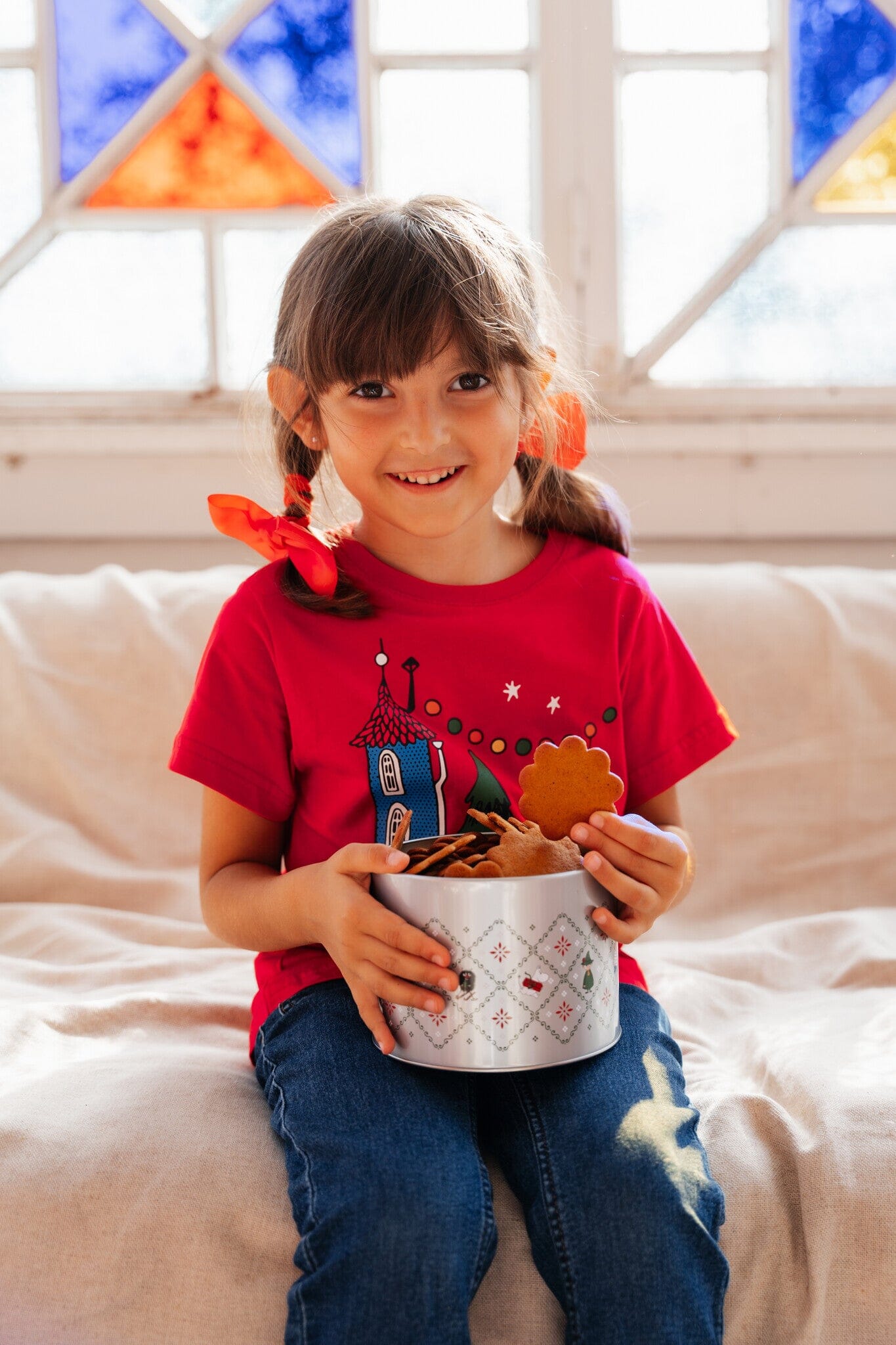 Martinex T-Shirt rot Weihnachten Moomin Moomintroll X-Mas T-Shirt Moomin by Martinex 