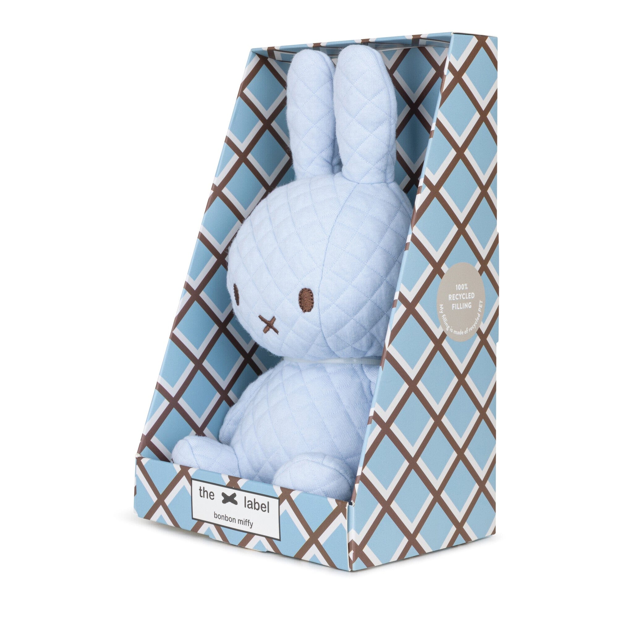 Miffy -The x Label - Bonbon hellblau sitzend 23 cm in Geschenkbox Kuscheltiere Bon Ton Toys 