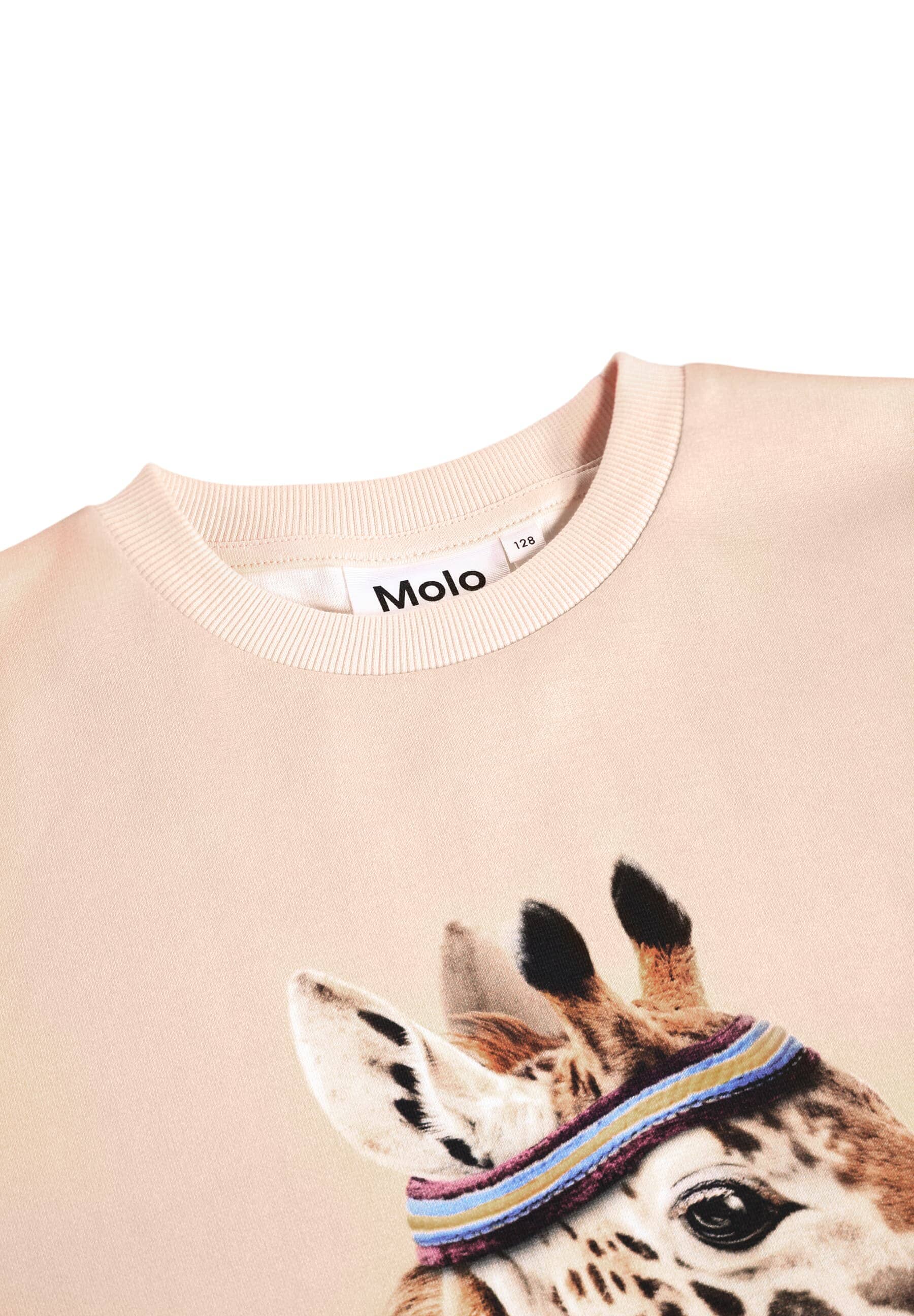 MOLO Sweatshirt Giraffe Mountoo Global Play beige rosa Sweatshirt MOLO 
