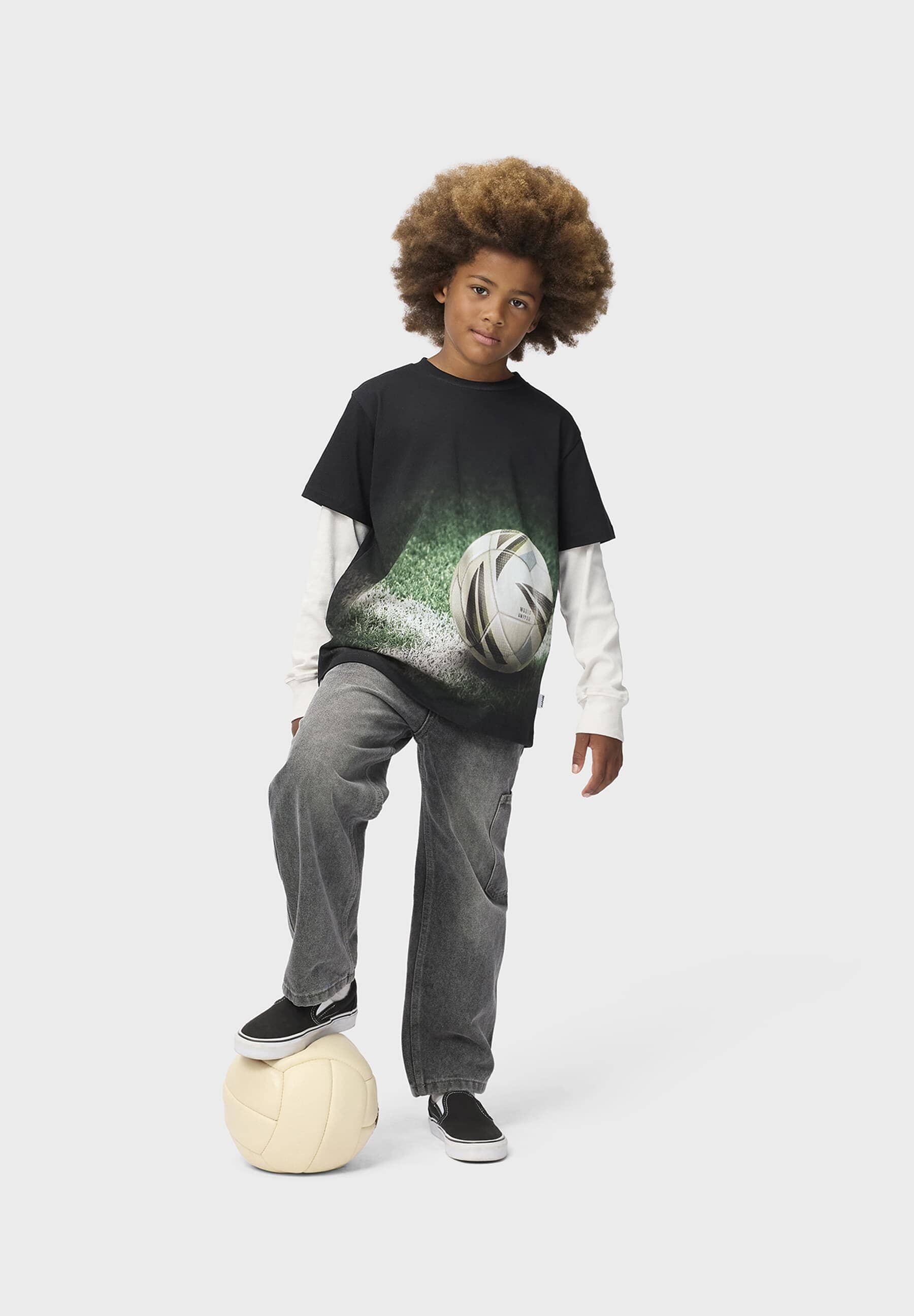 MOLO T-Shirt Riley schwarz mit Fußball-Print T-Shirt MOLO 