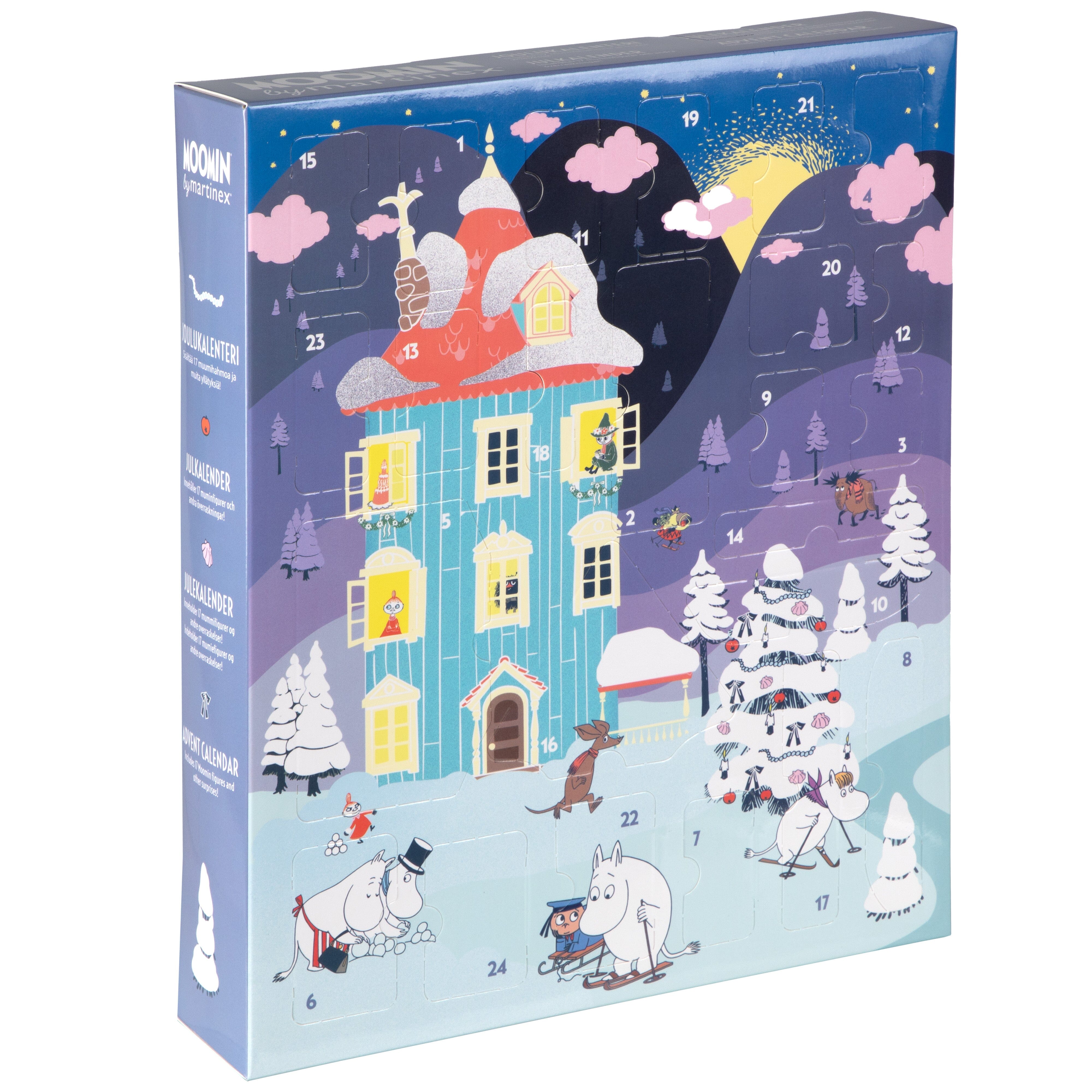 Moomin by Martinex Adventskalender 2025 / 24 Überraschungen + Moominhaus zum Basteln Kalender Moomin by Martinex 