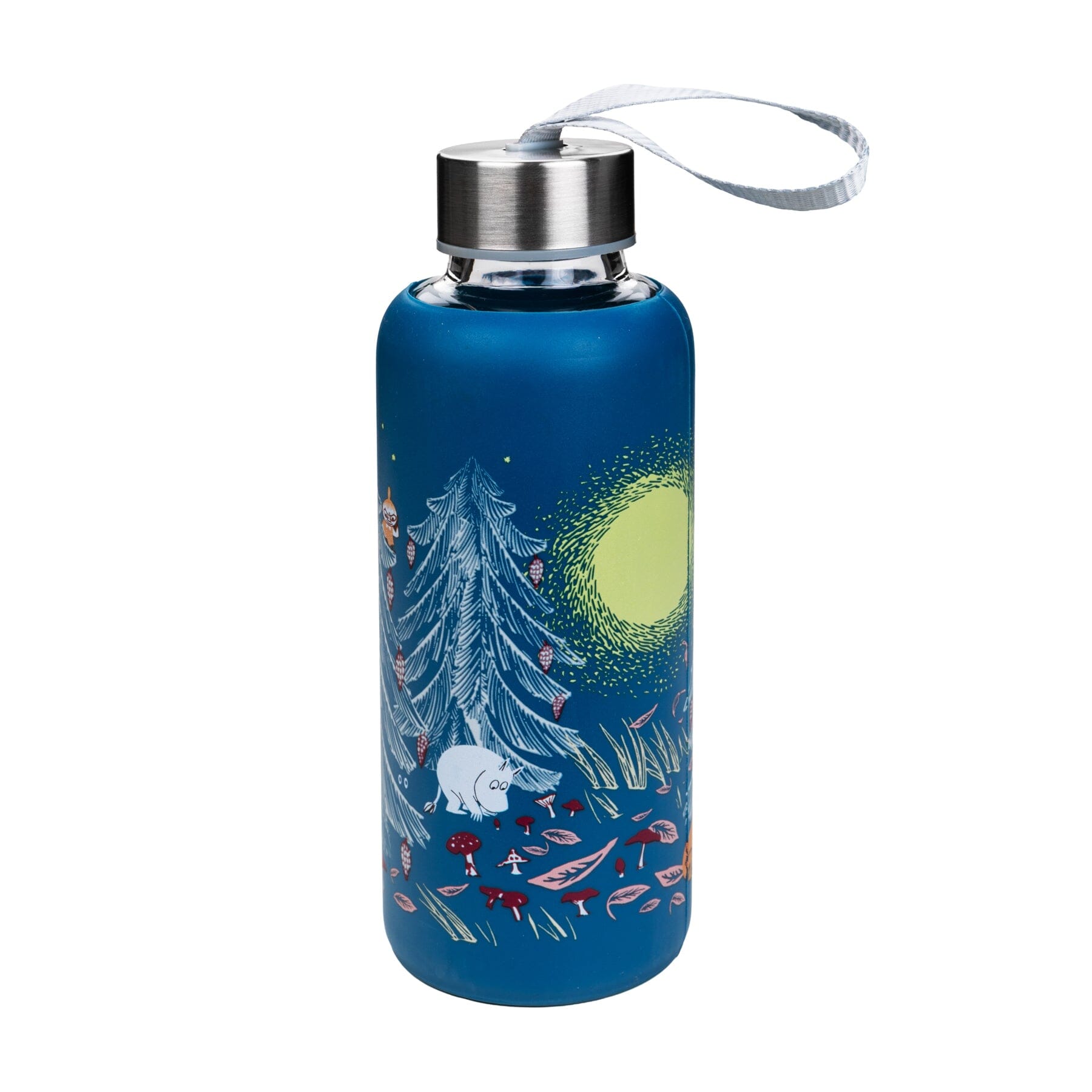 Moomin by Martinex: Primeval Forest Glasflasche 450 ml – Deep Blue Becher Rätt Start 